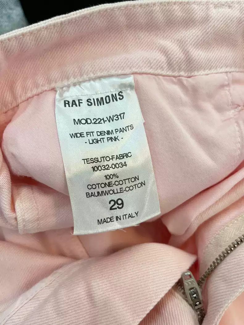 パンツ RAF SIMONS Women Straight Pants 221W317 PINK Raf-Simons-Denim-workwear-