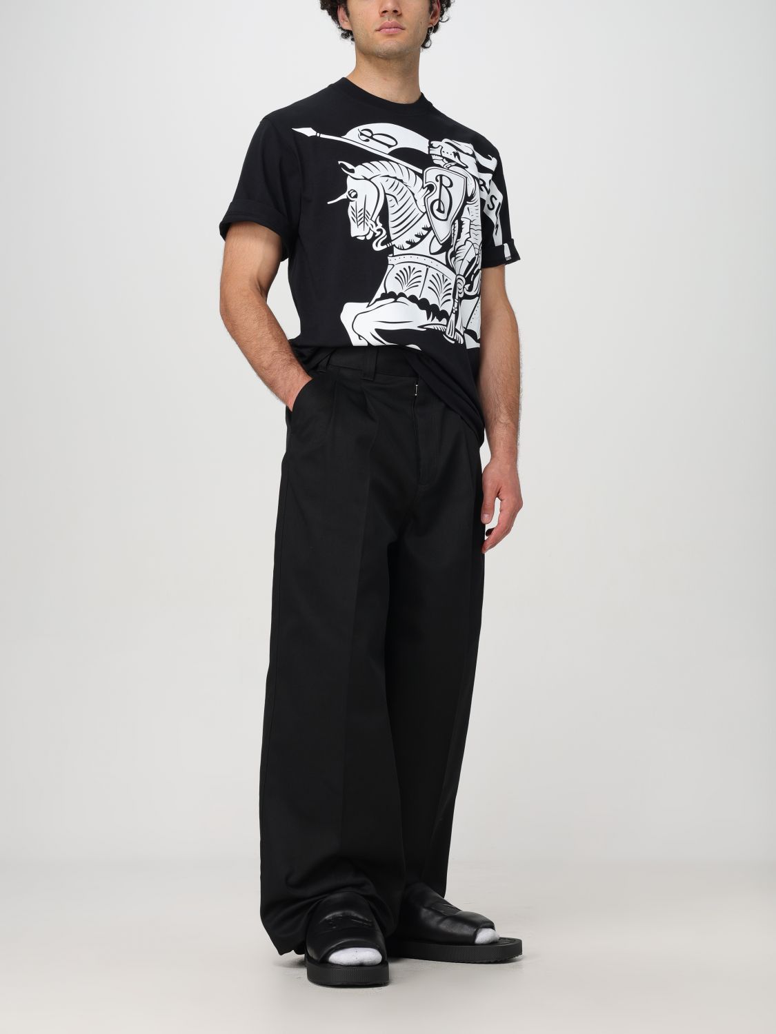 Burberry Burberry T-Shirt Men Black Size US M / EU 48-50 / 2 - 2 Thumbnail
