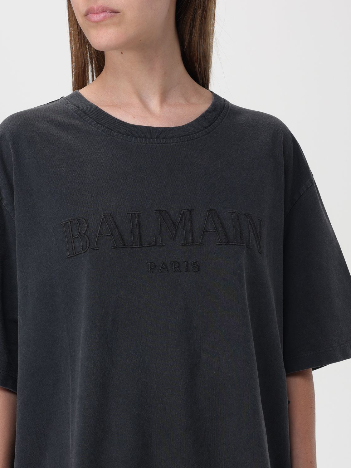 Balmain Balmain T-Shirt Woman Grey Size XL / US 12-14 / IT 48-50 - 5 Thumbnail