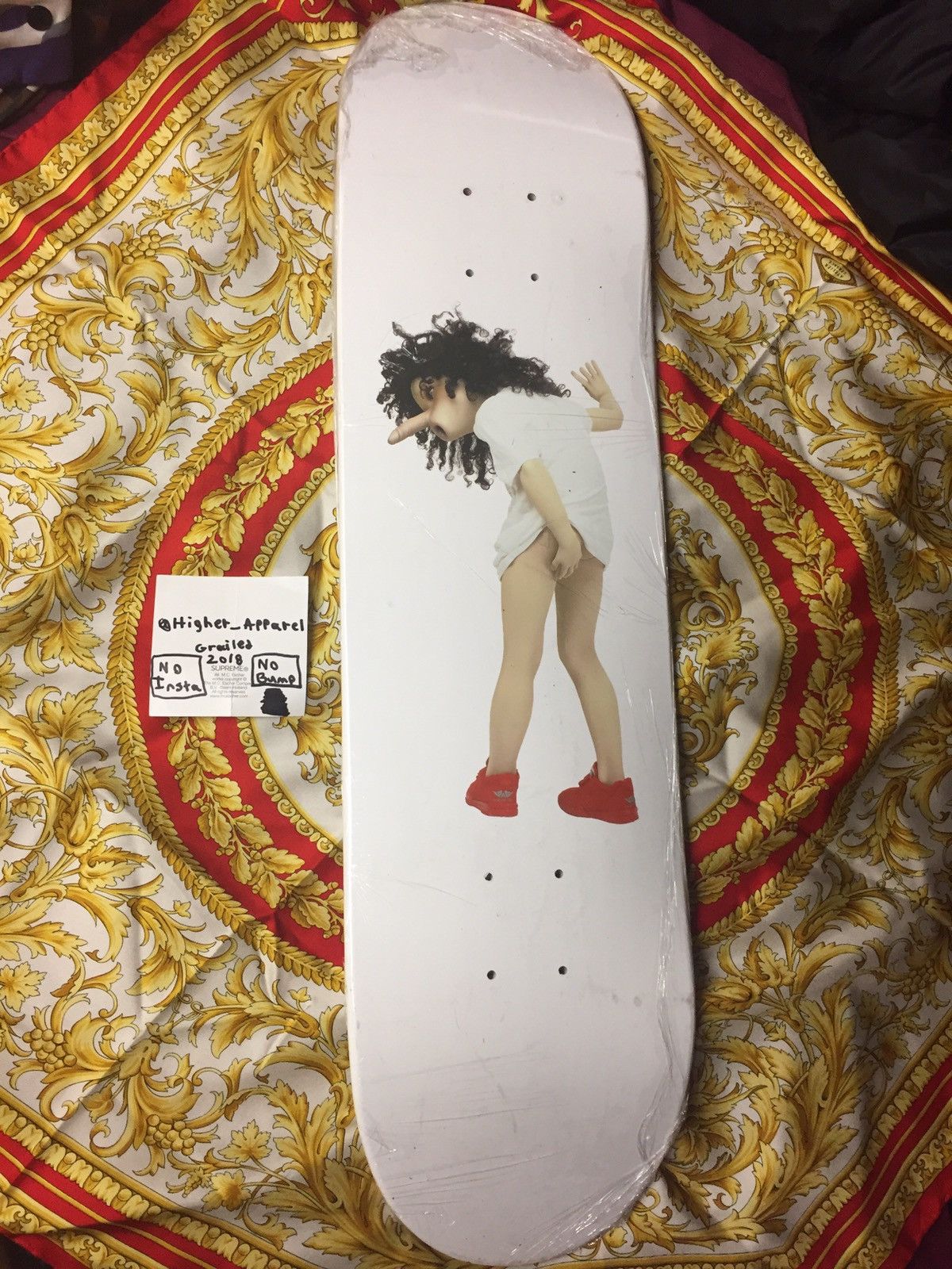 Supreme supreme chapman brothers dick face skateboard deck
