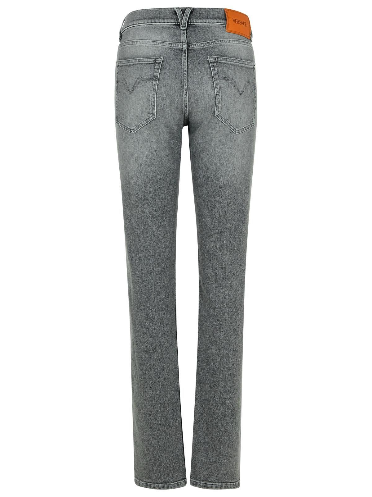 Versace VERSACE Gray Cotton Jeans Size US 31 - 3 Thumbnail