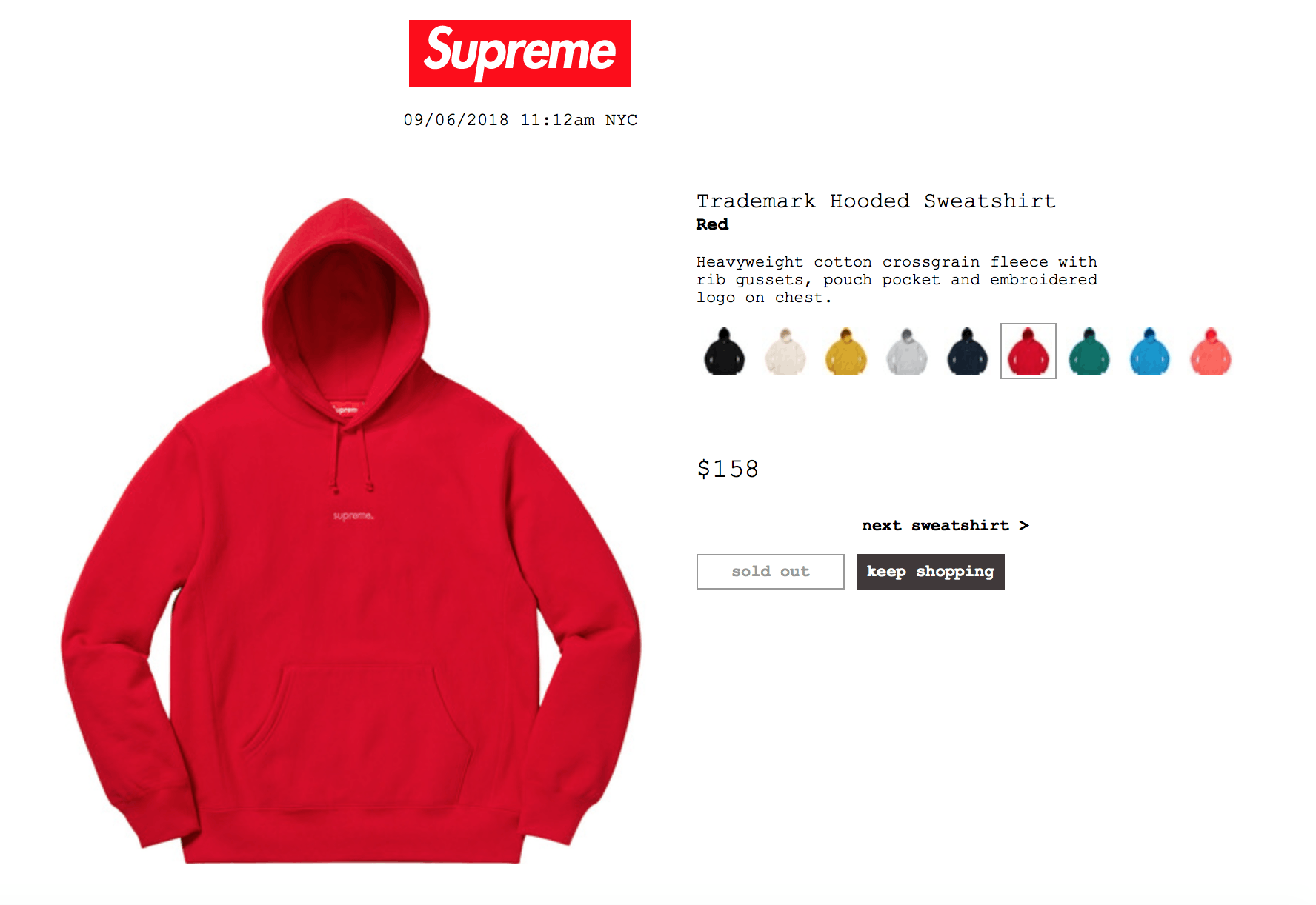 Supreme Trademark Hoodie Grailed