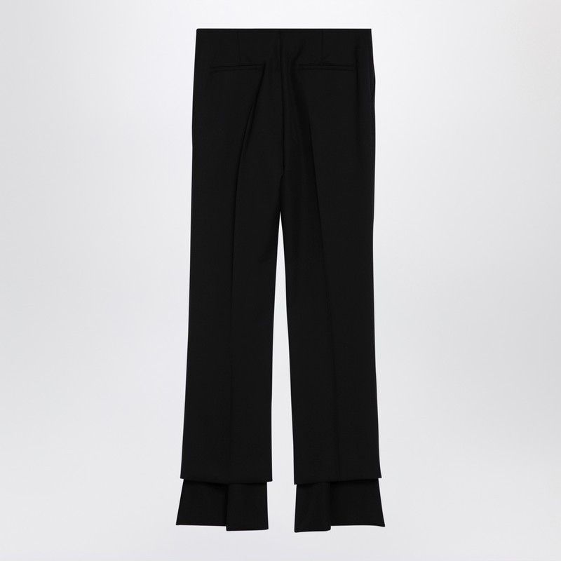 Chloe Chloe Black Asymmetrical Wool Trousers Size 30" / US 8 / IT 44 - 2 Thumbnail