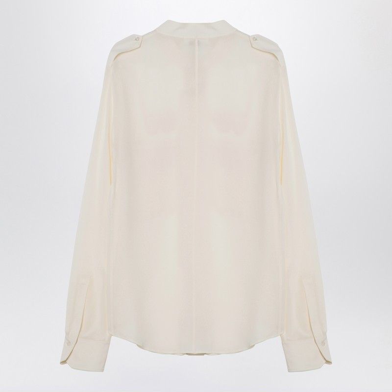 Chloe Chloe Ivory Silk Blouse Size L / US 10 / IT 46 - 2 Thumbnail