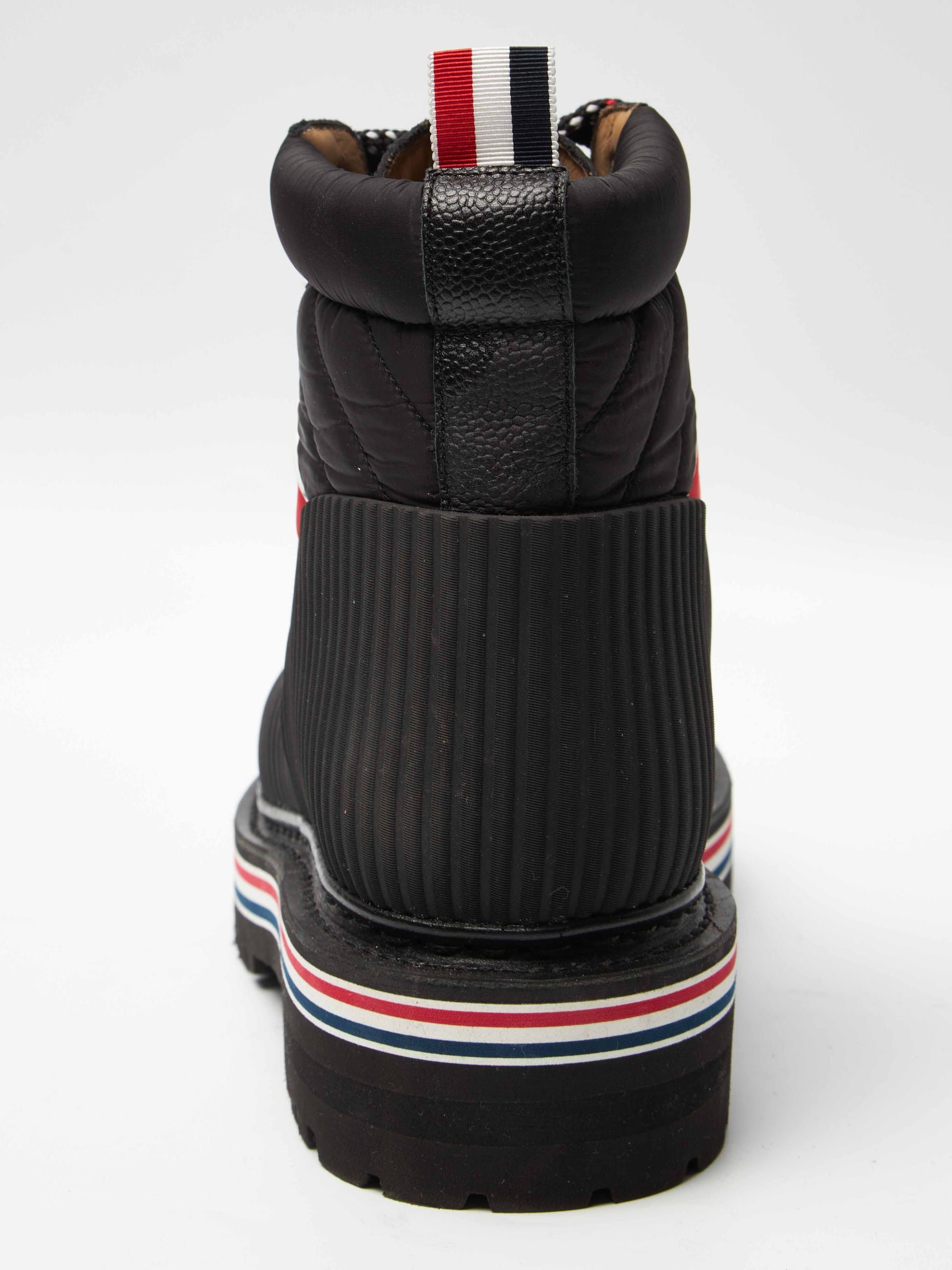 Thom Browne Black Lines Insets Laced High Boots Size US 8 / EU 41 - 10 Thumbnail
