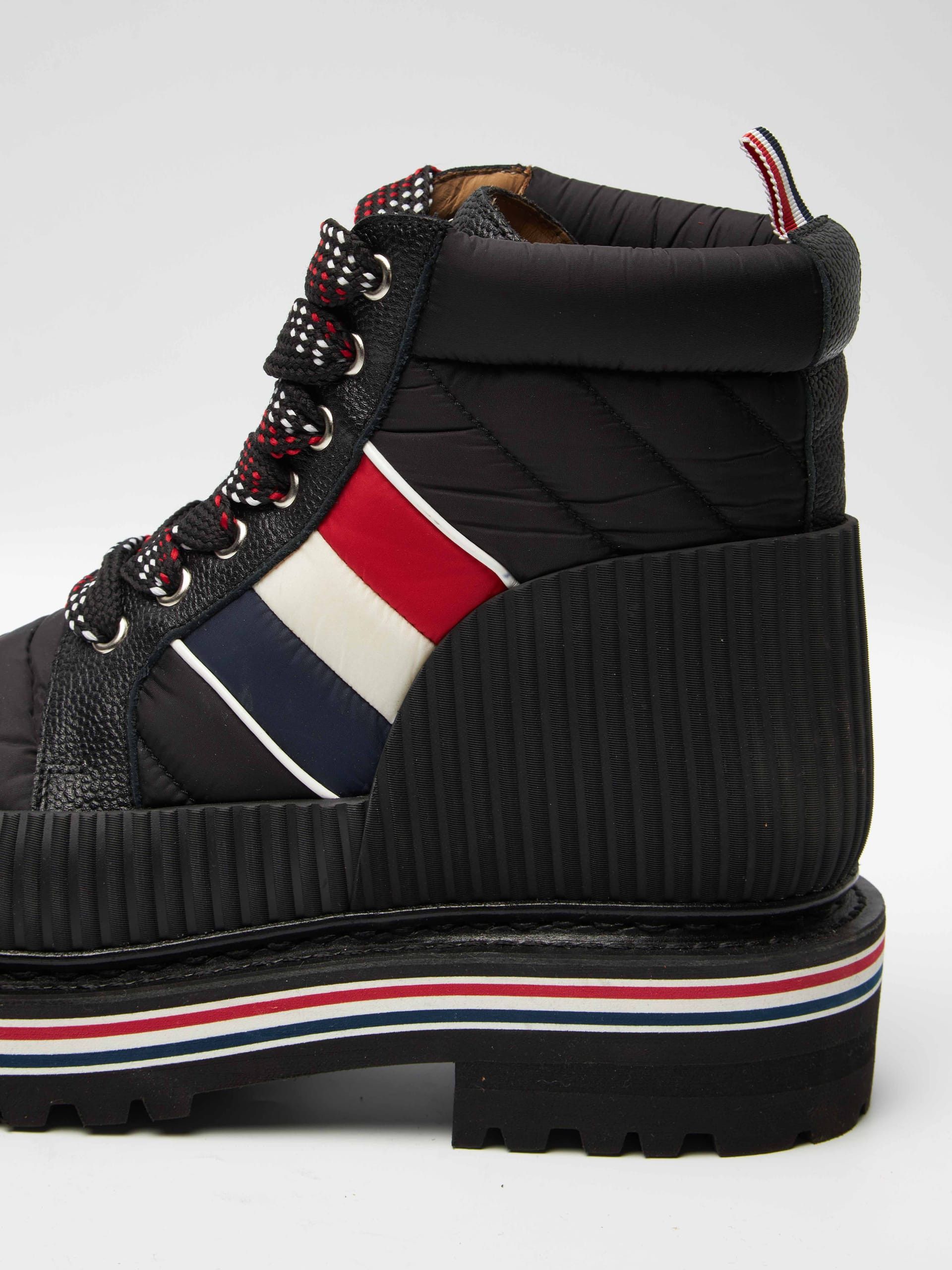 Thom Browne Black Lines Insets Laced High Boots Size US 8 / EU 41 - 9 Thumbnail