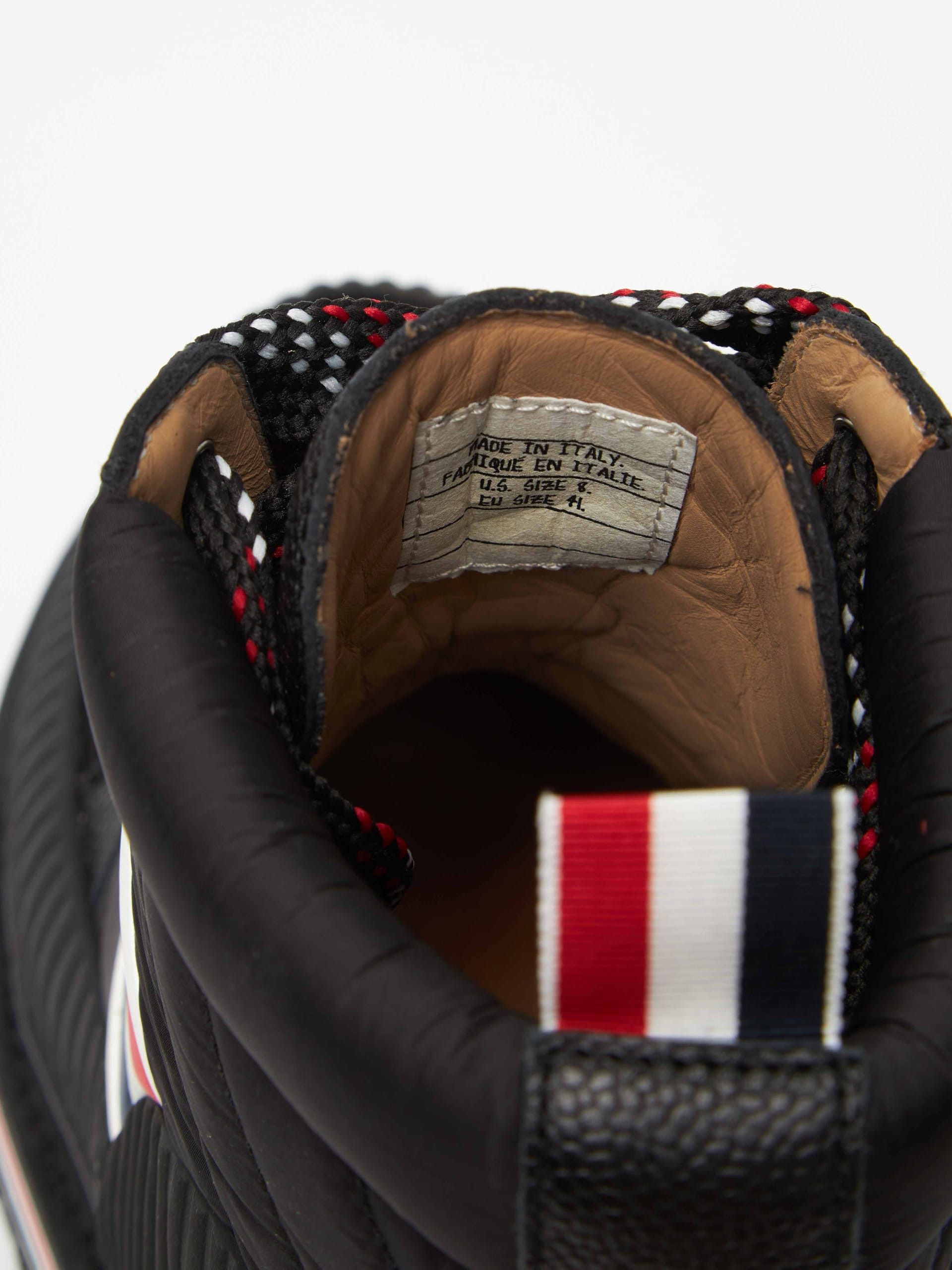 Thom Browne Black Lines Insets Laced High Boots Size US 8 / EU 41 - 2 Thumbnail