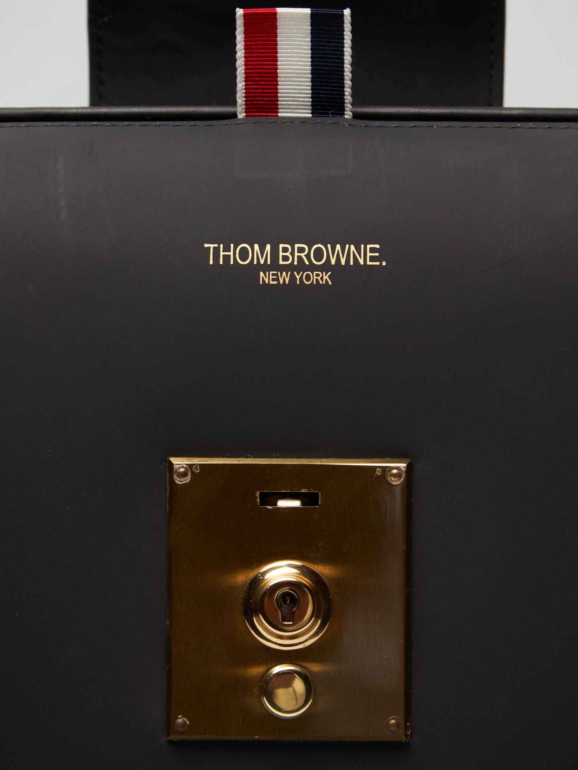 Thom Browne Dark Gray Front Lock Bag Size ONE SIZE - 12 Thumbnail