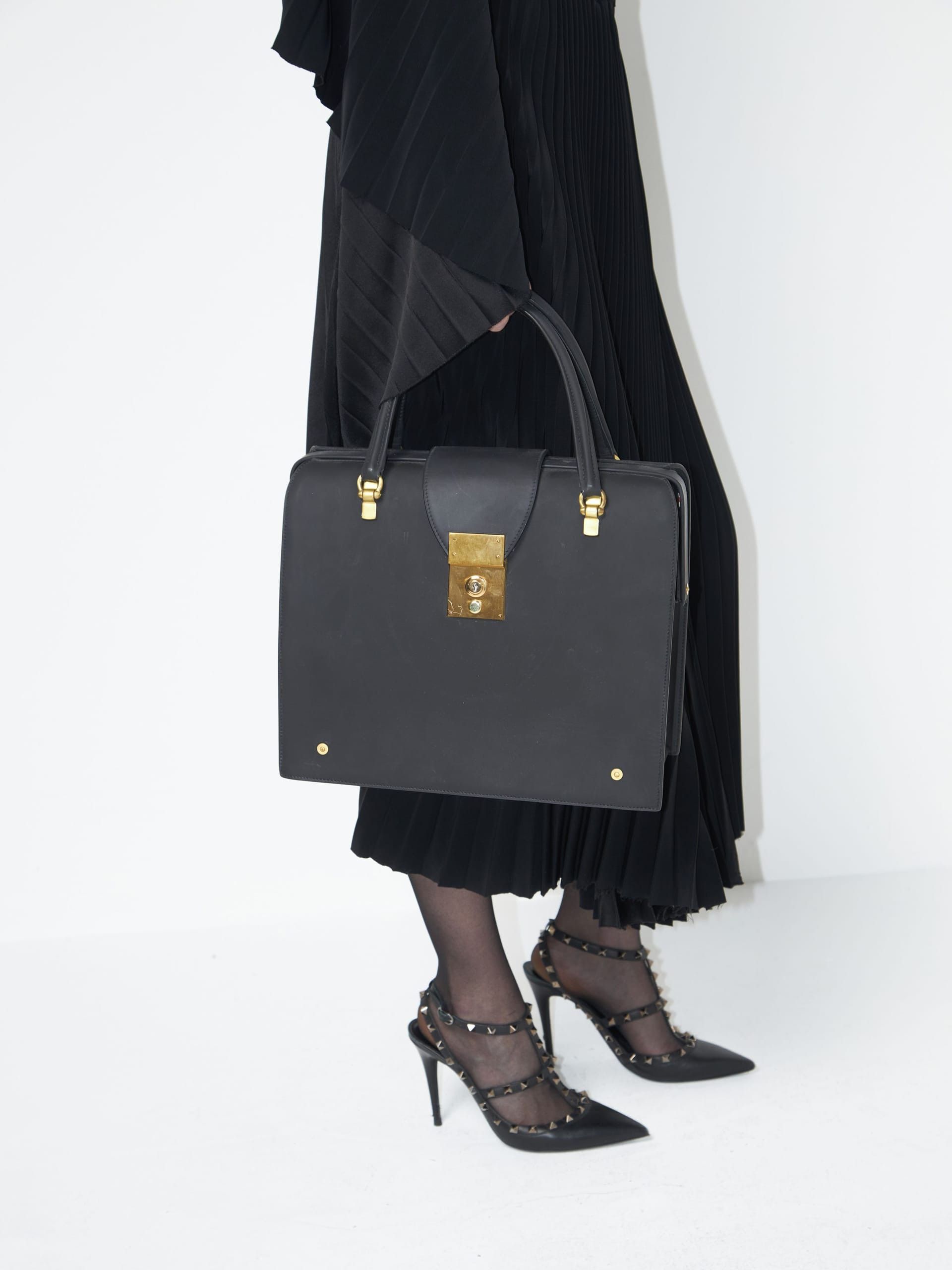 Thom Browne Dark Gray Front Lock Bag Size ONE SIZE - 7 Thumbnail