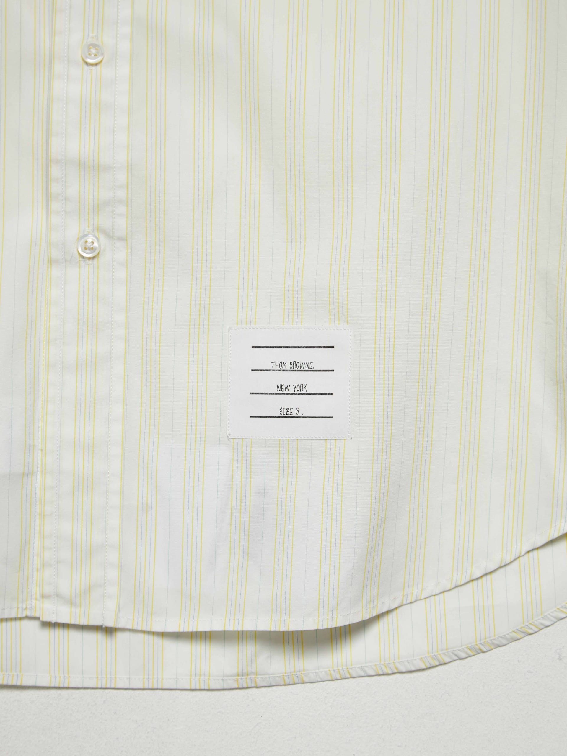 Thom Browne Yellow White Striped Shirt Size US L / EU 52-54 / 3 - 5 Thumbnail