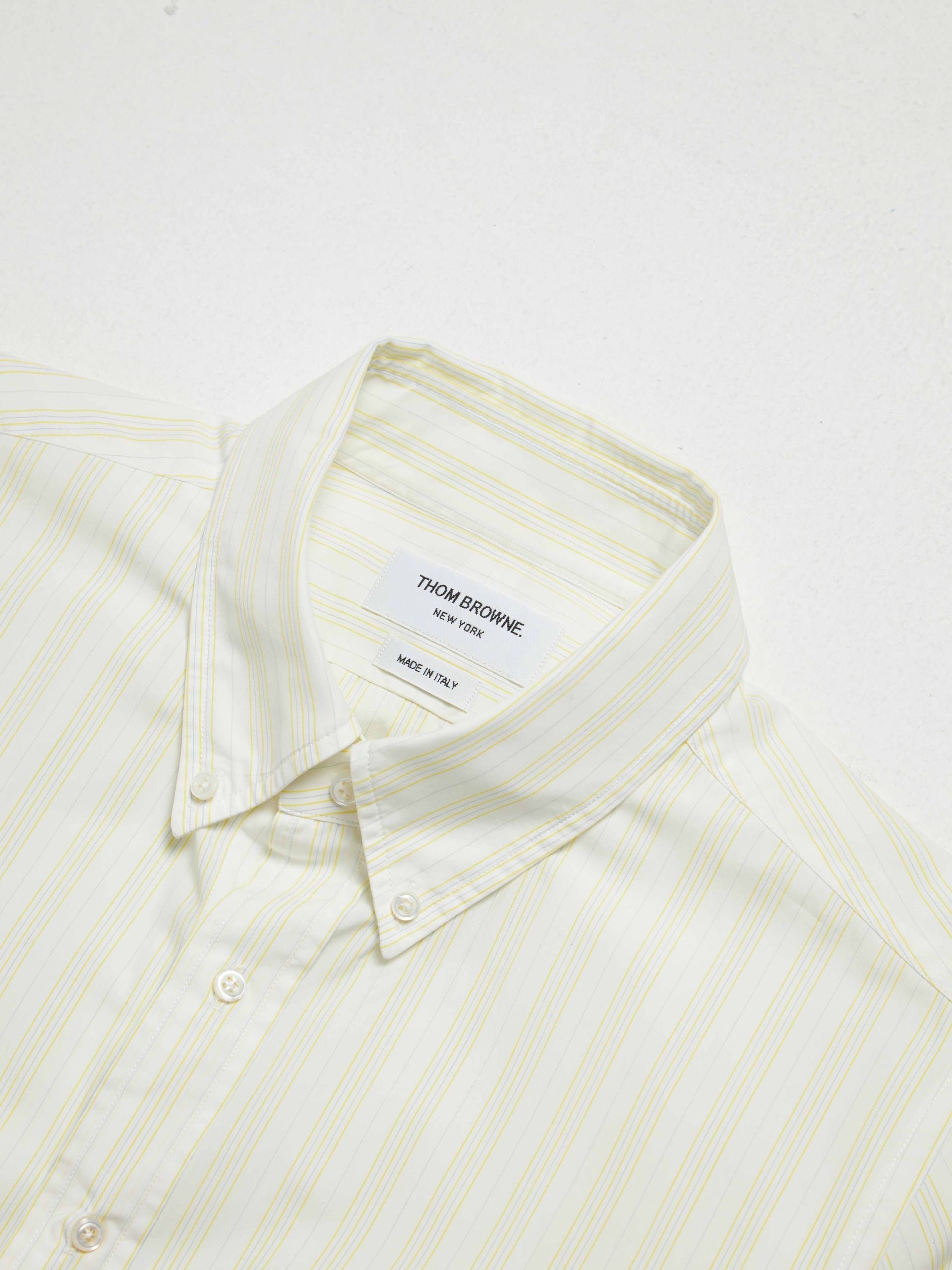 Thom Browne Yellow White Striped Shirt Size US L / EU 52-54 / 3 - 3 Thumbnail