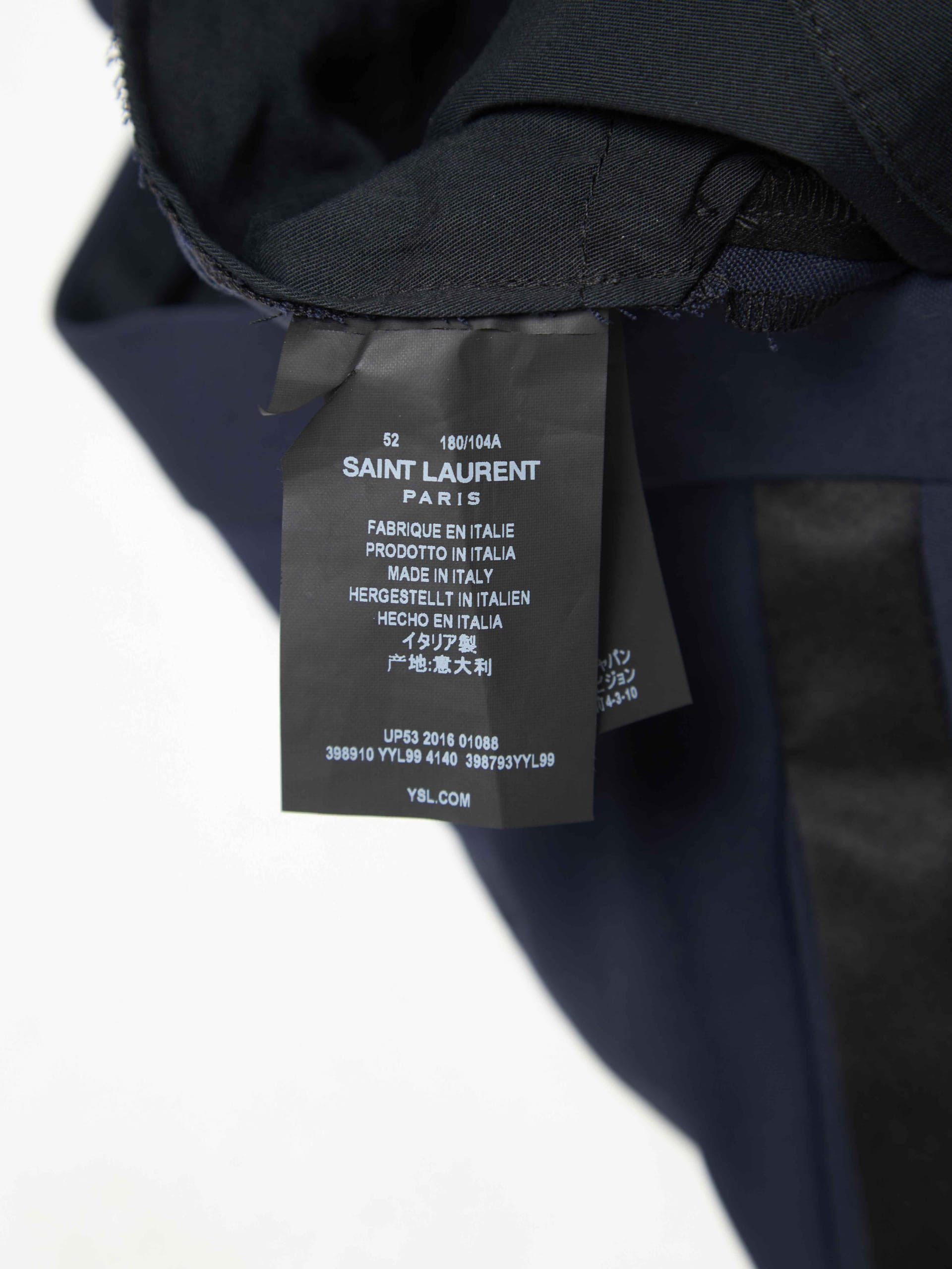 Saint Laurent Paris Navy Basic Suit Pants Size US 36 / EU 52 - 5 Thumbnail