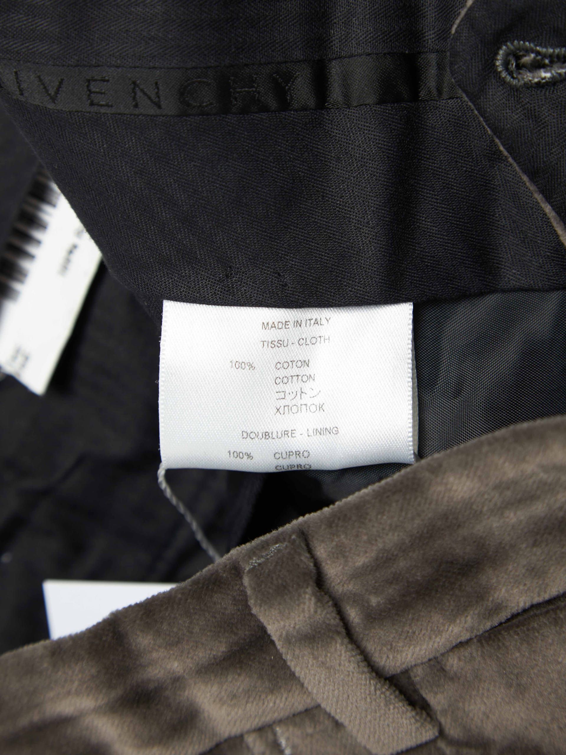 Givenchy Gray Velvet Suit Trousers Size US 40 / EU 56 - 5 Thumbnail