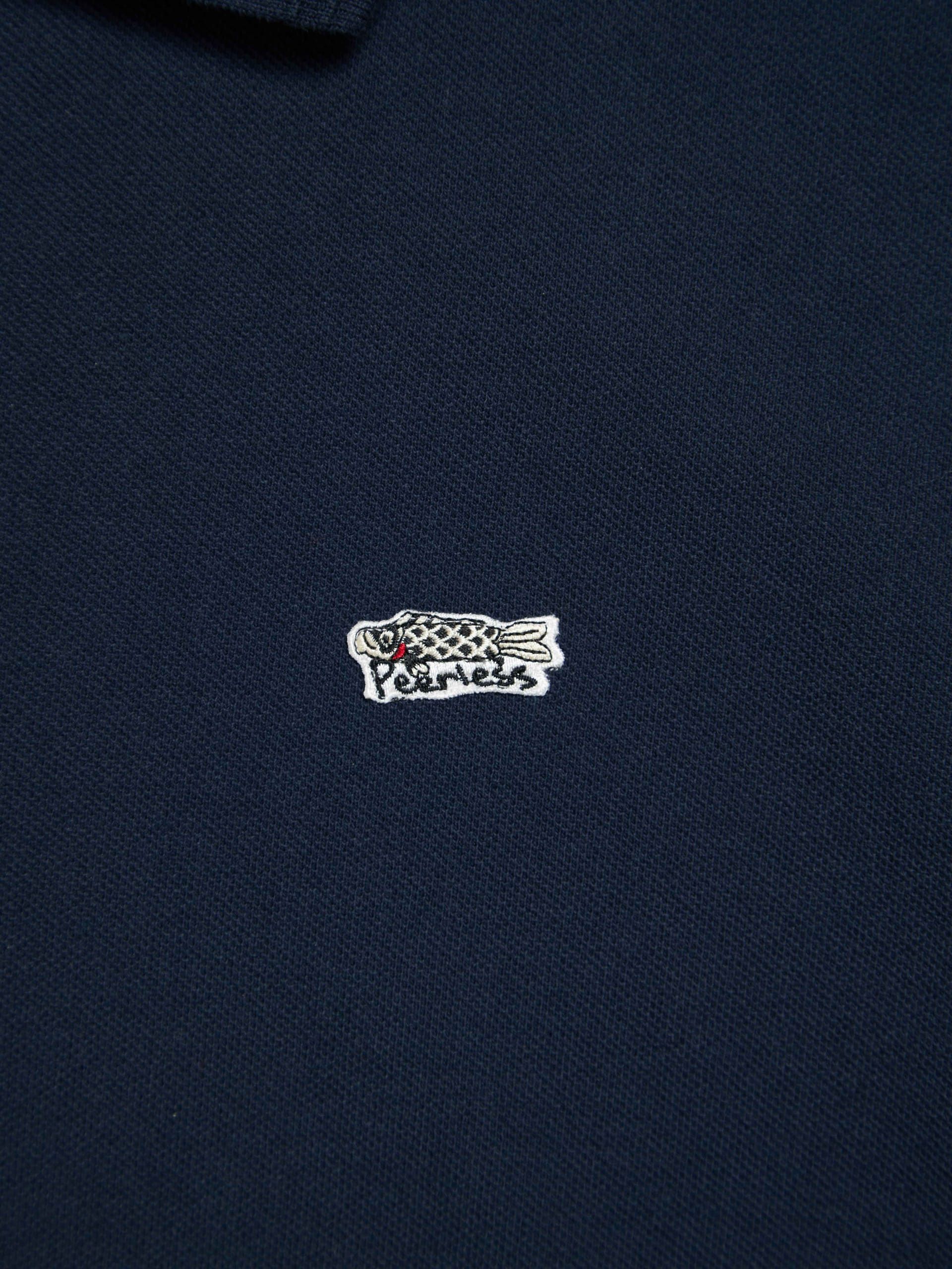 Visvim Navy Embroidered Cotton Polo Size US XXL / EU 58 / 5 - 3 Thumbnail