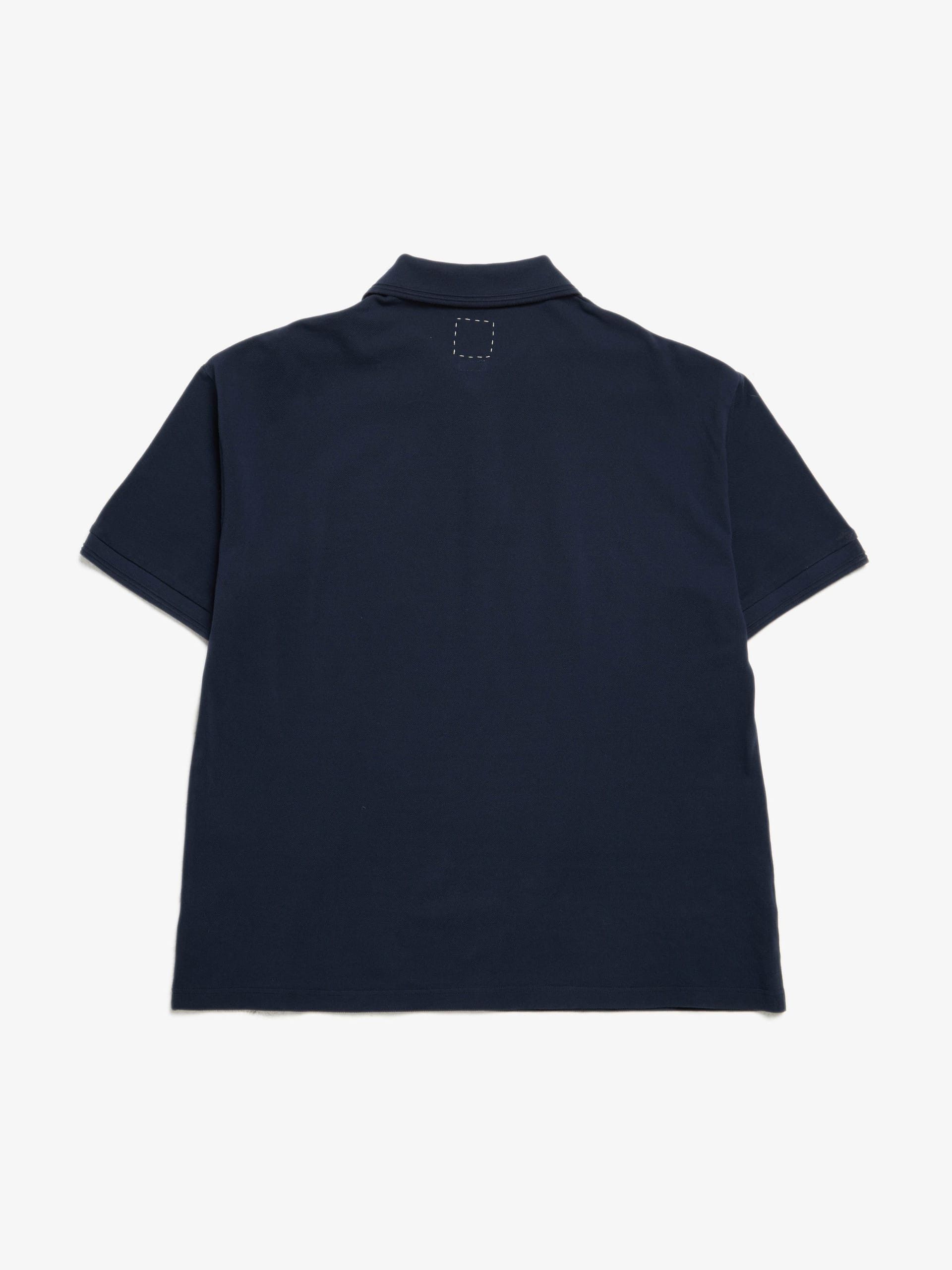 Visvim Navy Embroidered Cotton Polo Size US XXL / EU 58 / 5 - 2 Thumbnail
