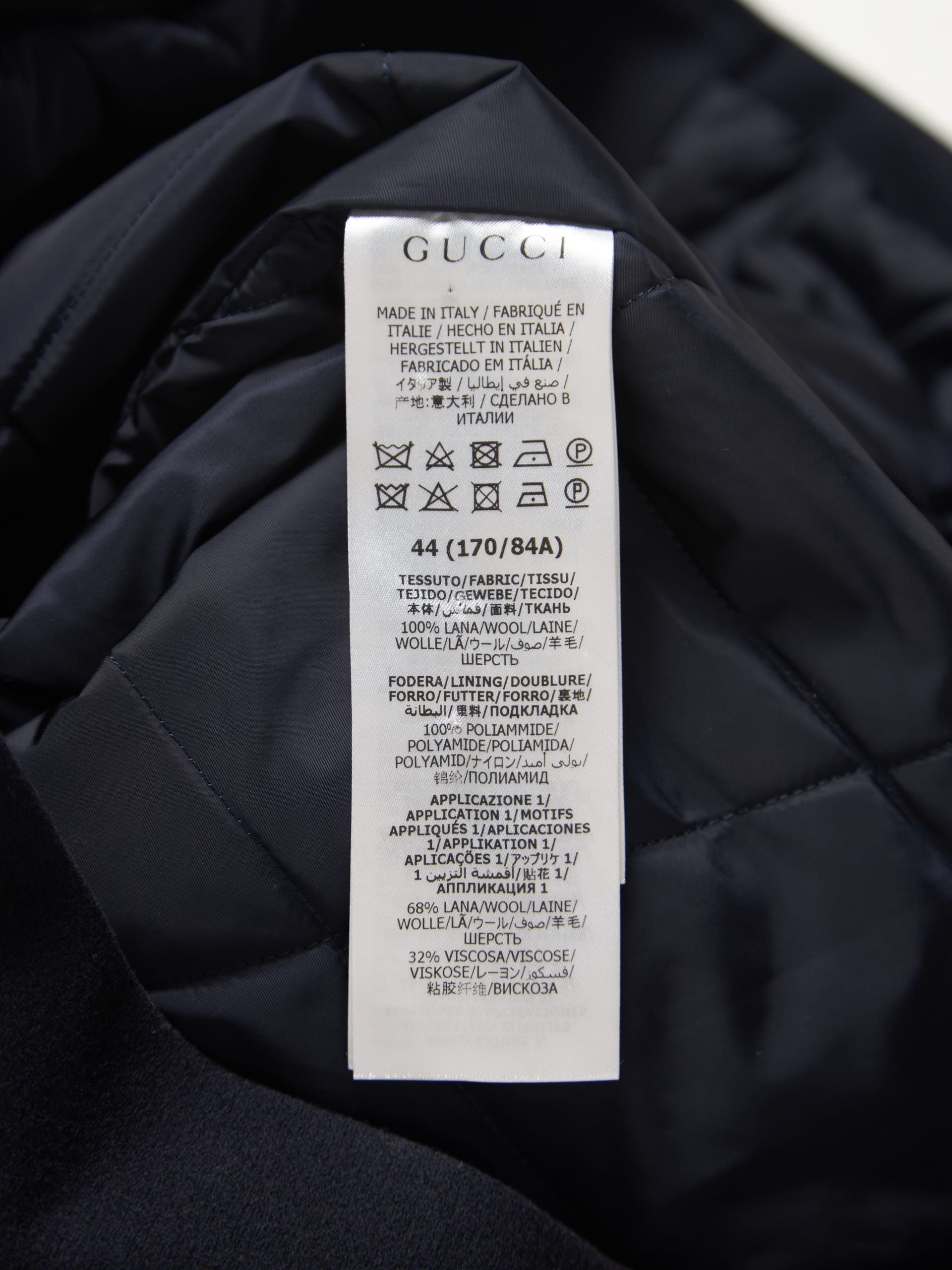 Gucci Navy Blue Logo Woolen Jacket Size US S / EU 44-46 / 1 - 5 Thumbnail