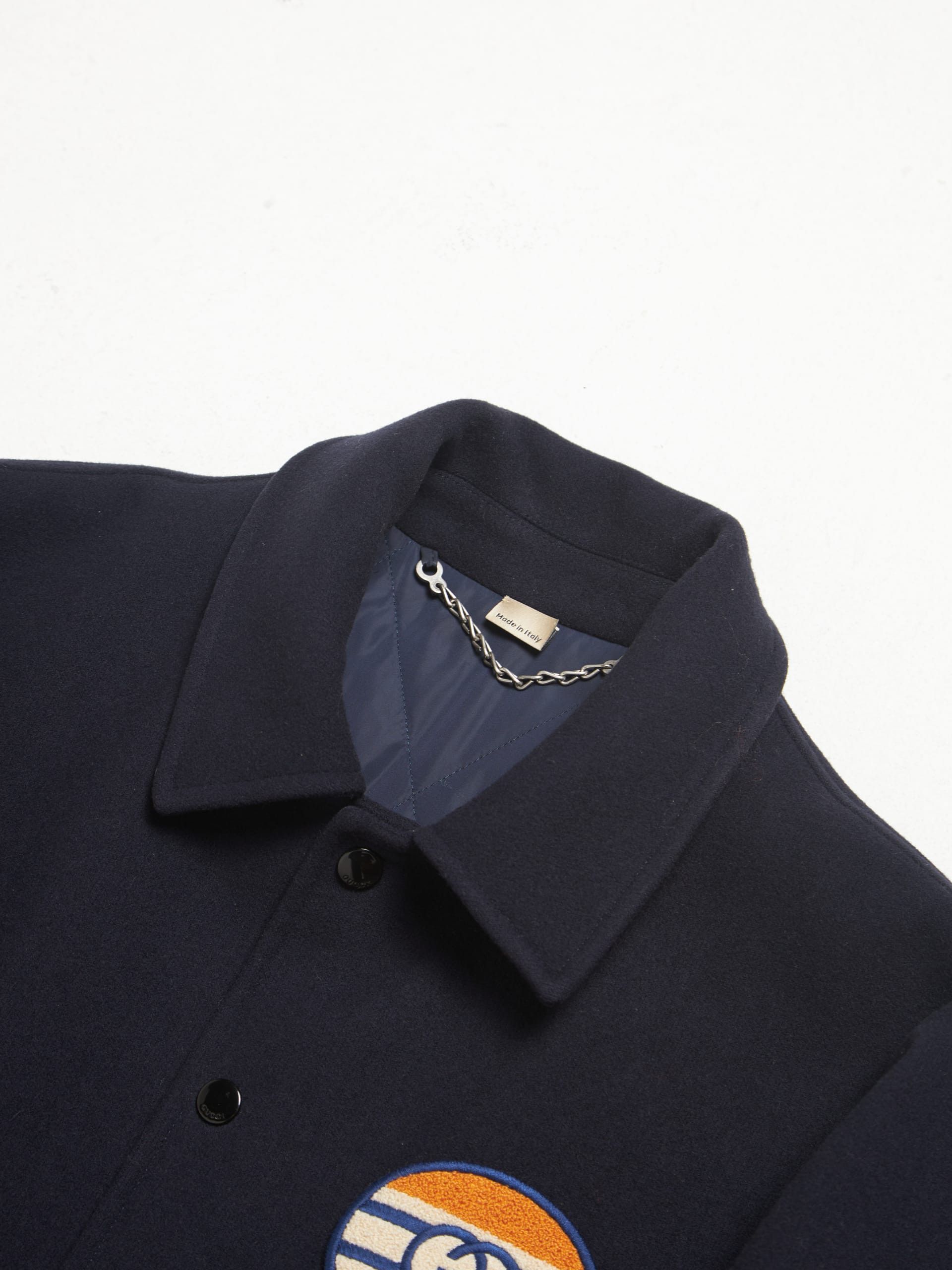 Gucci Navy Blue Logo Woolen Jacket Size US S / EU 44-46 / 1 - 3 Thumbnail