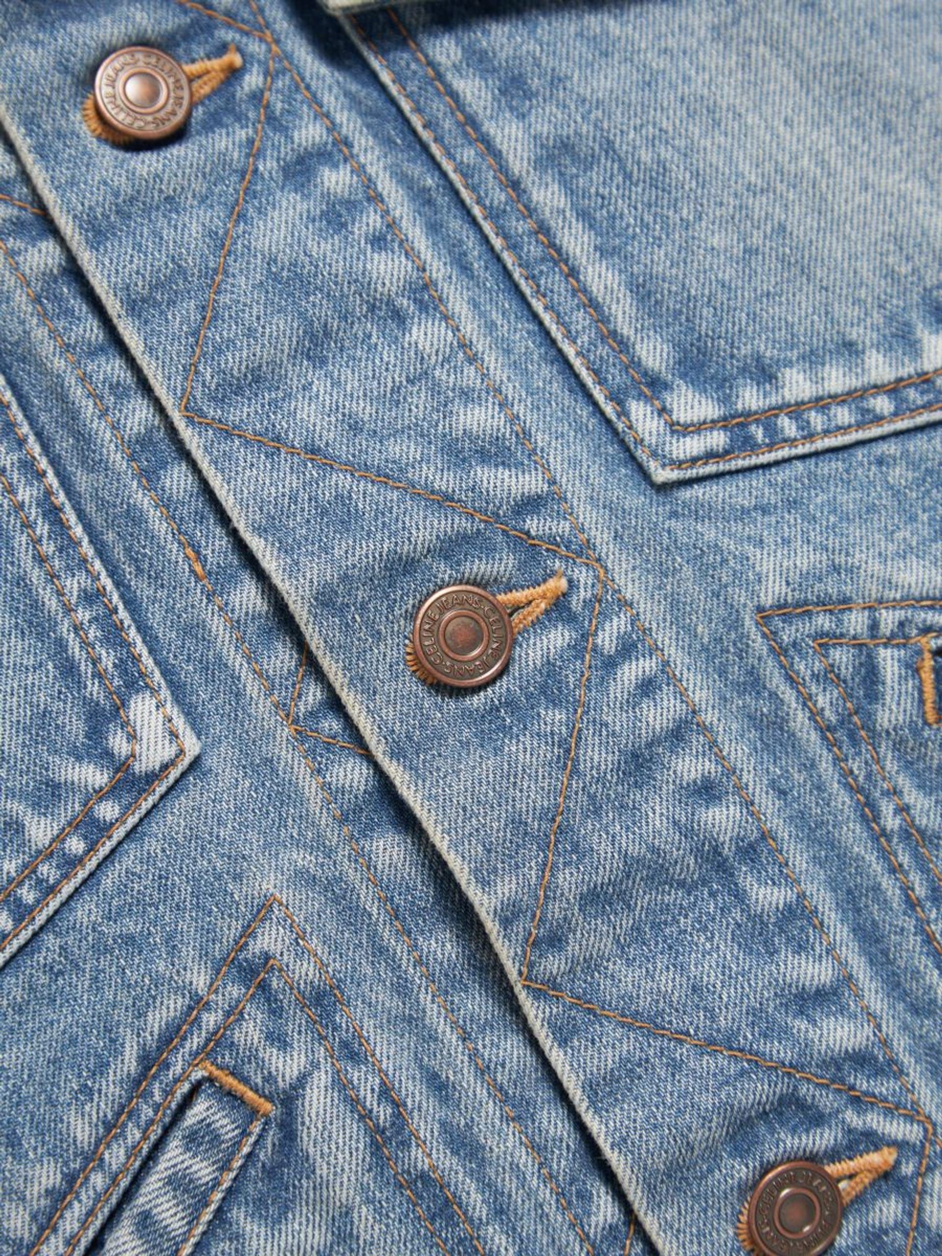 Celine Blue Denim Back Embroidered Vest Size US M / EU 48-50 / 2 - 4 Thumbnail