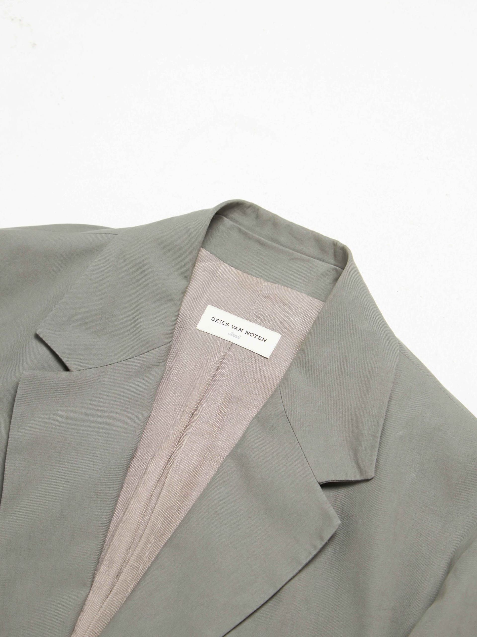 Dries Van Noten Olive Cotton Blazer Jacket Size US S / EU 44-46 / 1 - 3 Thumbnail