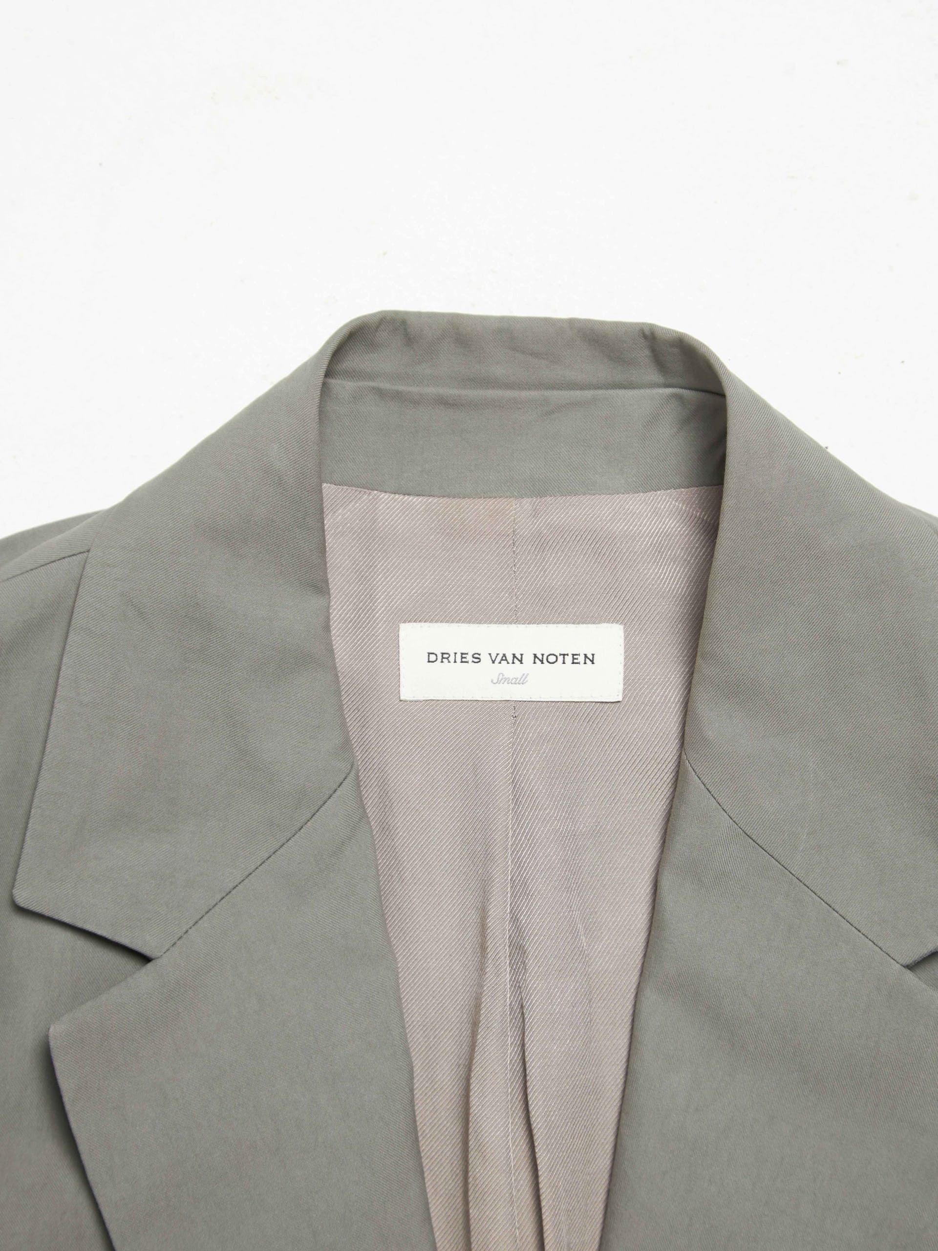 Dries Van Noten Olive Cotton Blazer Jacket Size US S / EU 44-46 / 1 - 4 Thumbnail