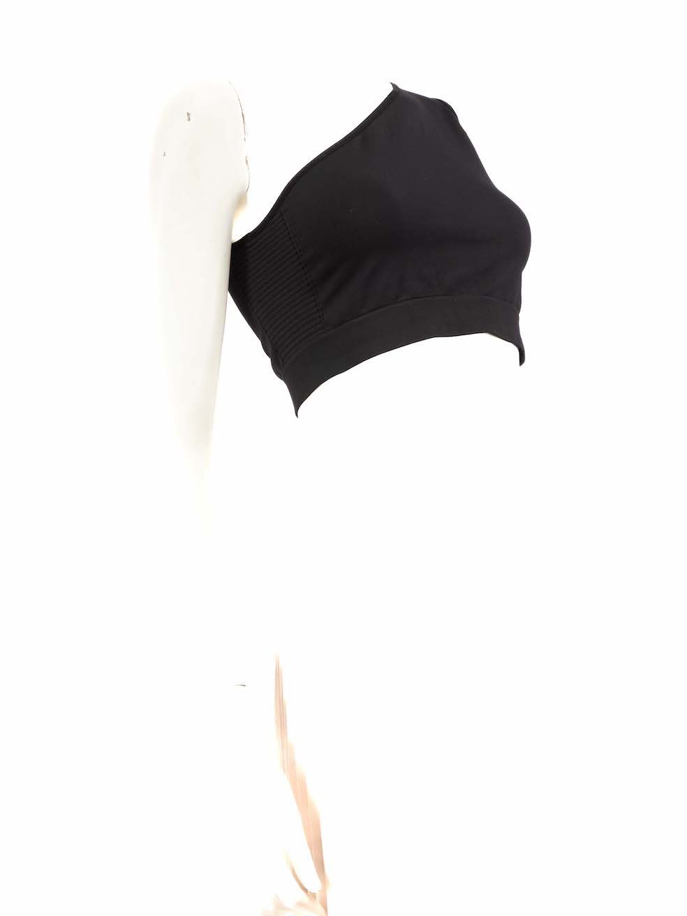 Rick Owens Black One Shoulder Crop Top Size S / US 4 / IT 40 - 2 Thumbnail