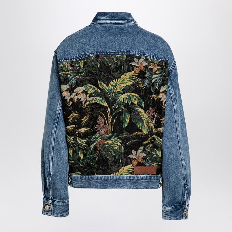 Palm Angels Palm Angels Denim Jacket With Jungle Insert Size XS / US 0-2 / IT 36-38 - 2 Thumbnail