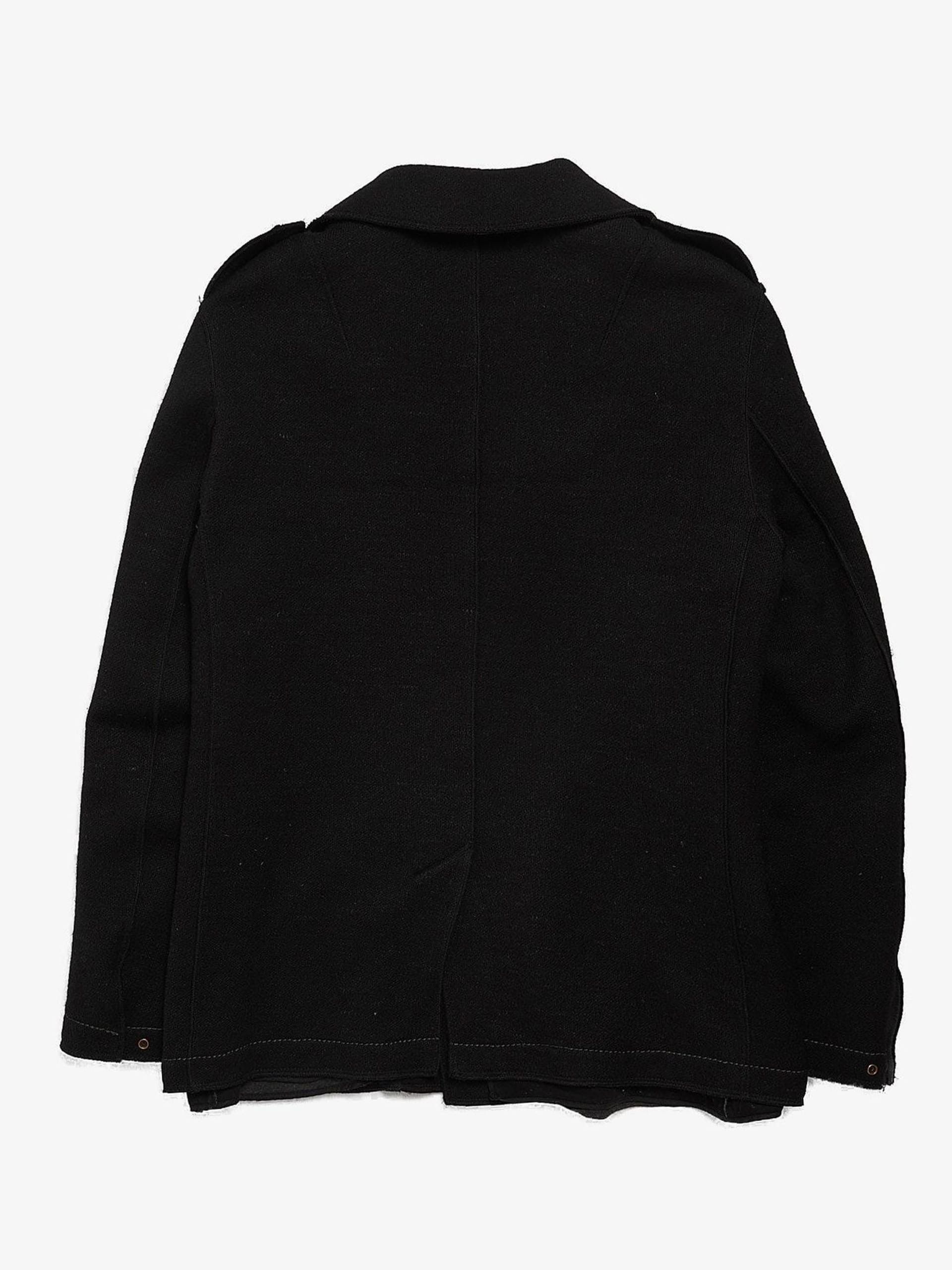 Transit Black Double Breasted Woolen Coat Size US XL / EU 56 / 4 - 2 Thumbnail