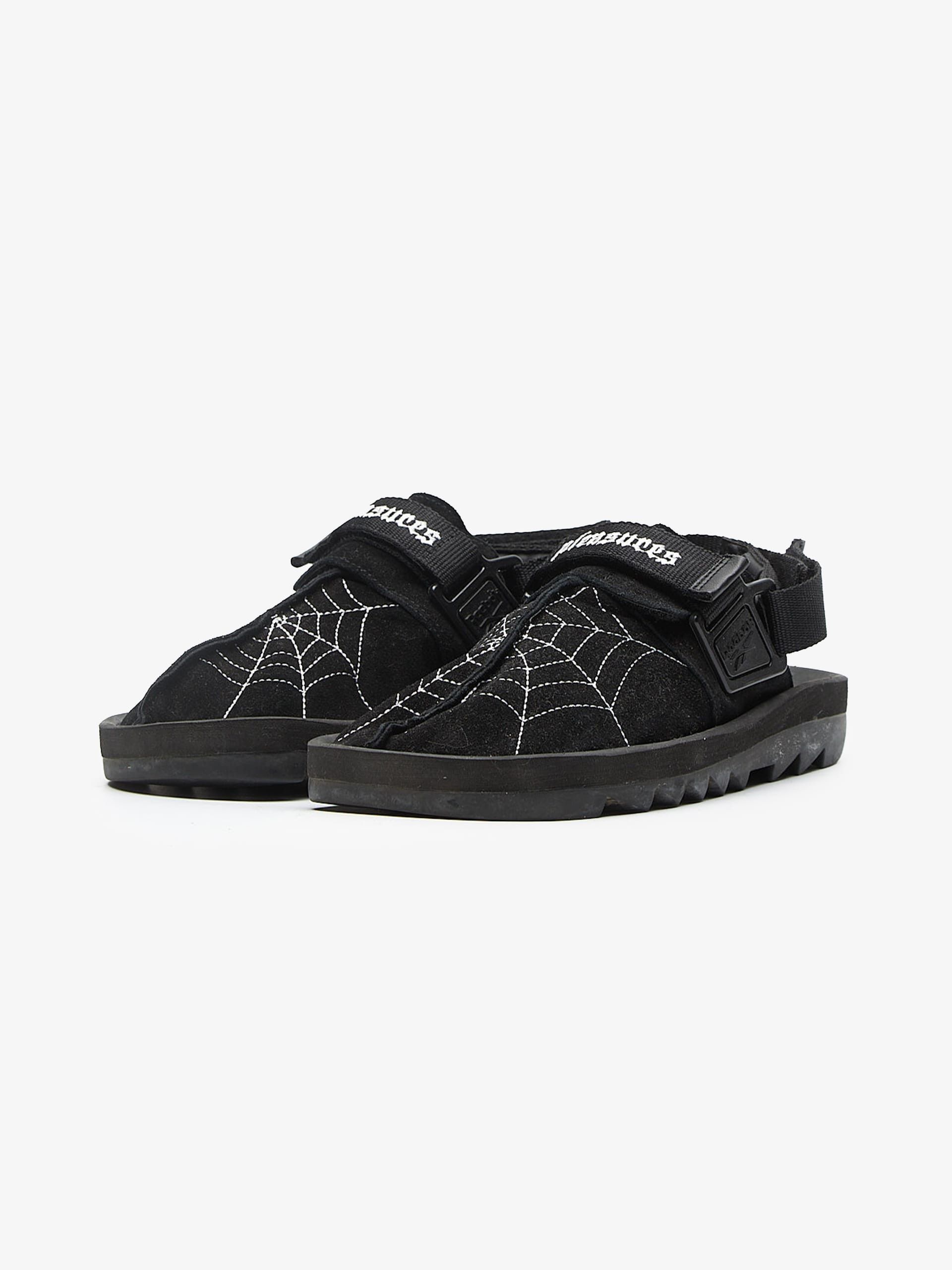 Reebok Black Net Embroidered Sandals Size US 10 / EU 43 - 2 Thumbnail