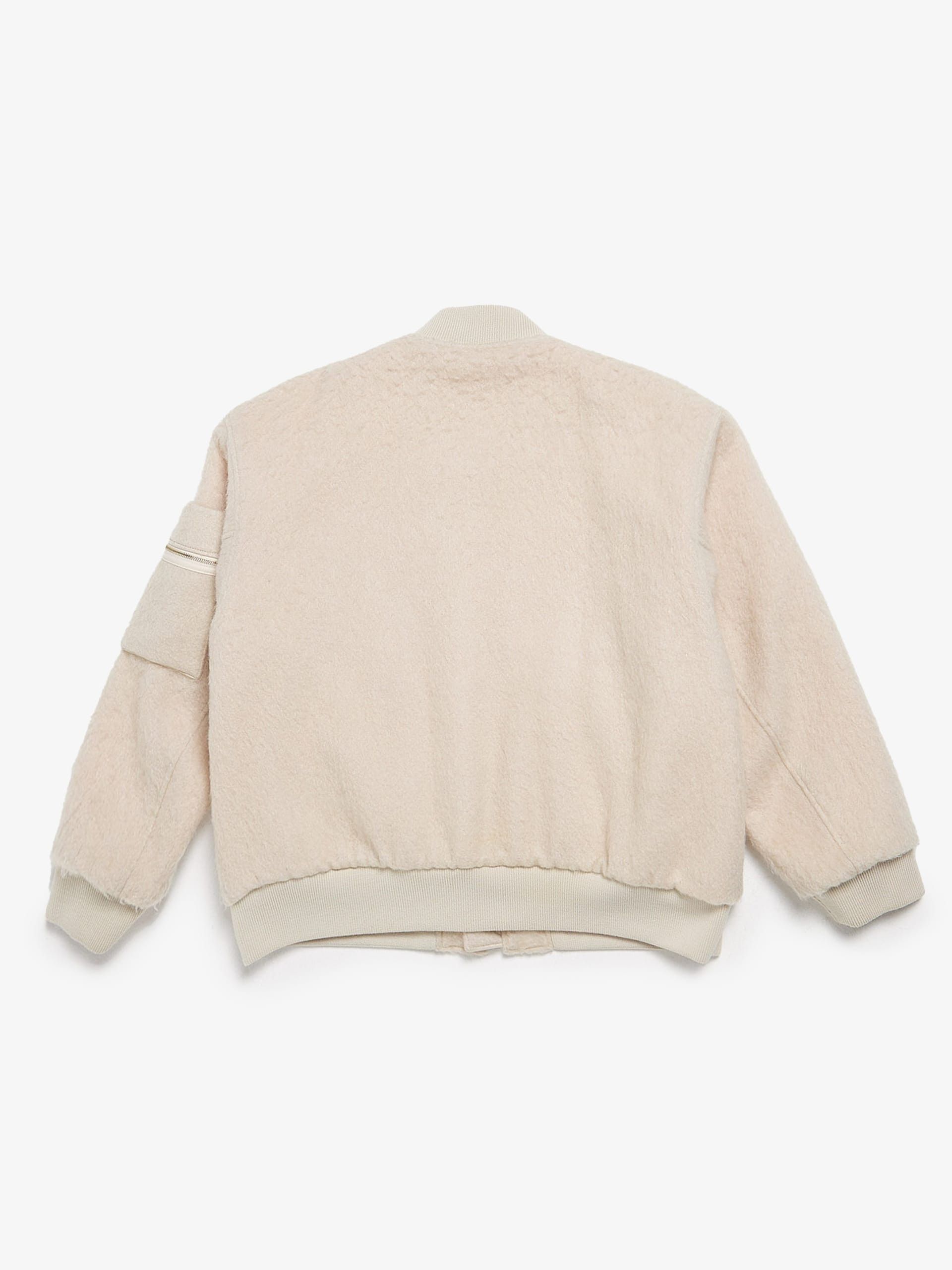 Undercover Milk And Toxic Orange Inside Reversible Woolen Bomber Size US XXL / EU 58 / 5 - 2 Thumbnail