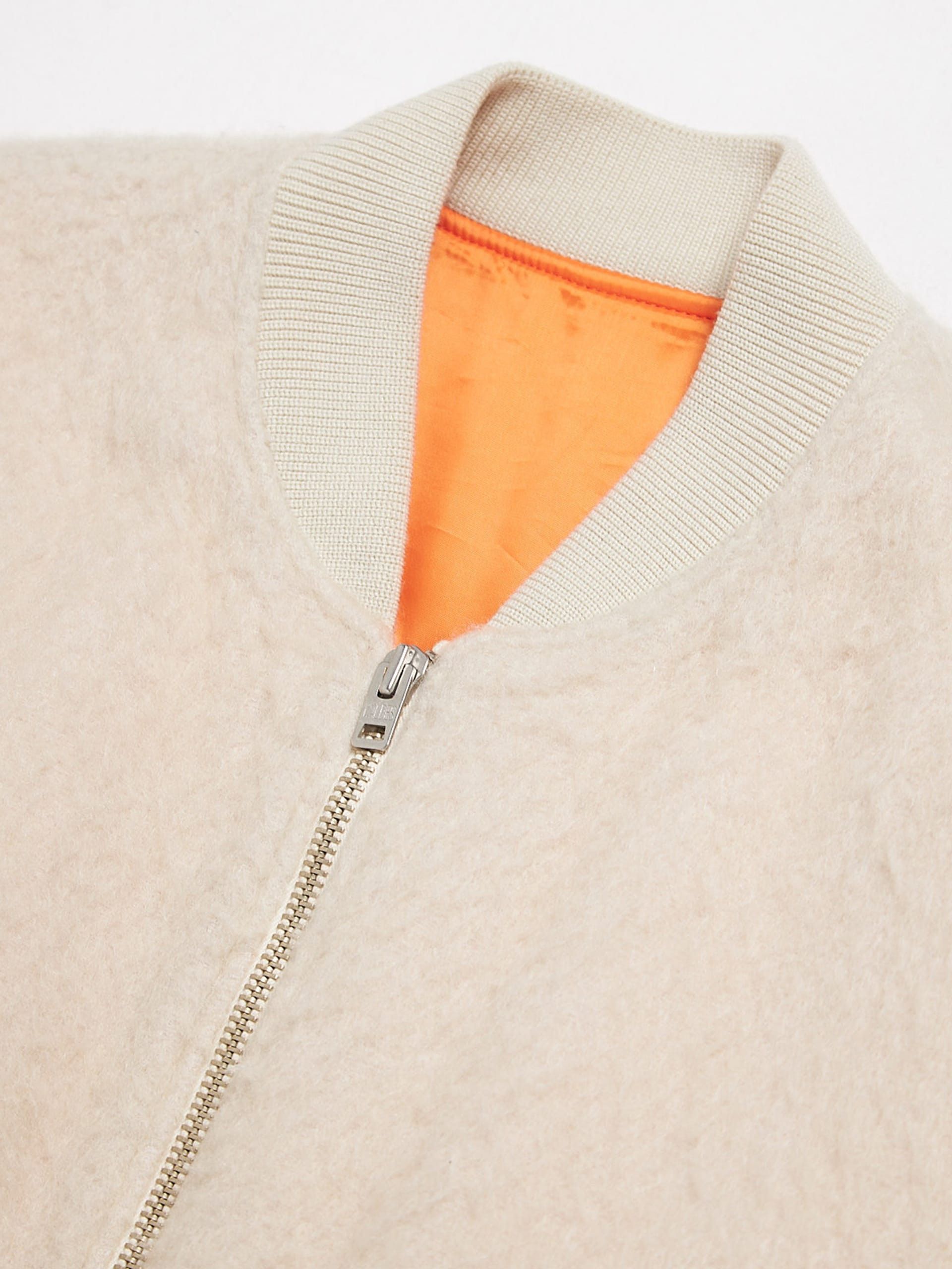Undercover Milk And Toxic Orange Inside Reversible Woolen Bomber Size US XXL / EU 58 / 5 - 3 Thumbnail