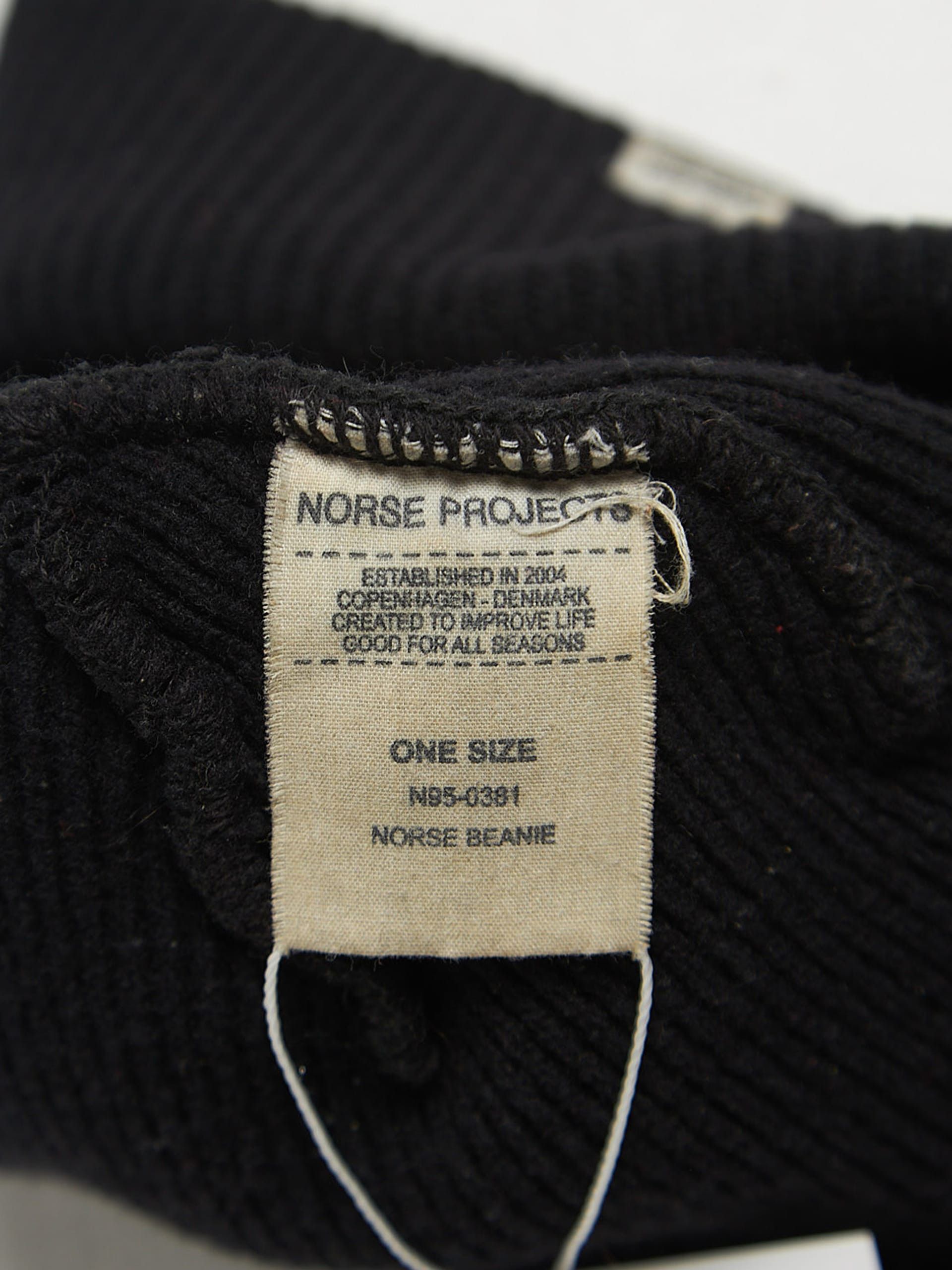 Norse Projects Black Beanie Hat Size ONE SIZE - 3 Thumbnail