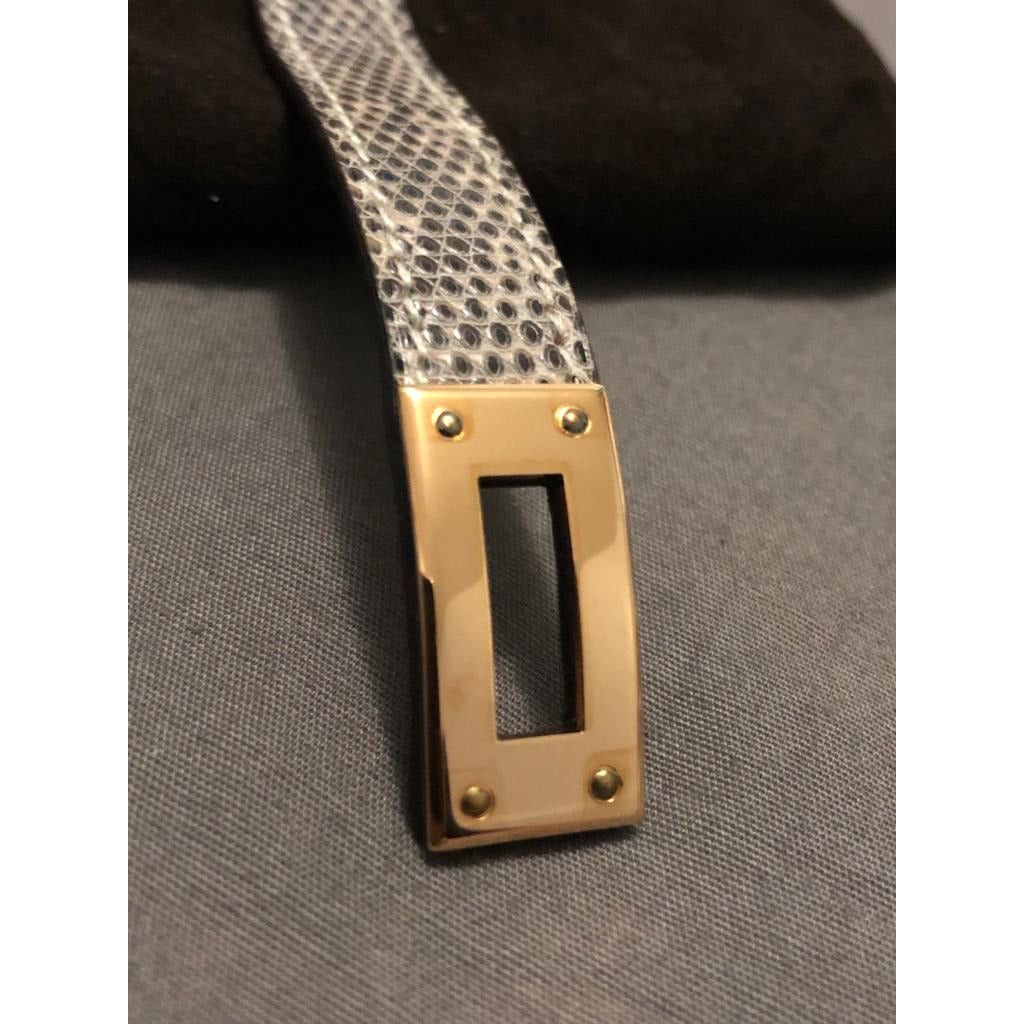 Hermes HERMÈS Kelly double tour bracelet in lizard size S Size ONE SIZE - 4 Thumbnail