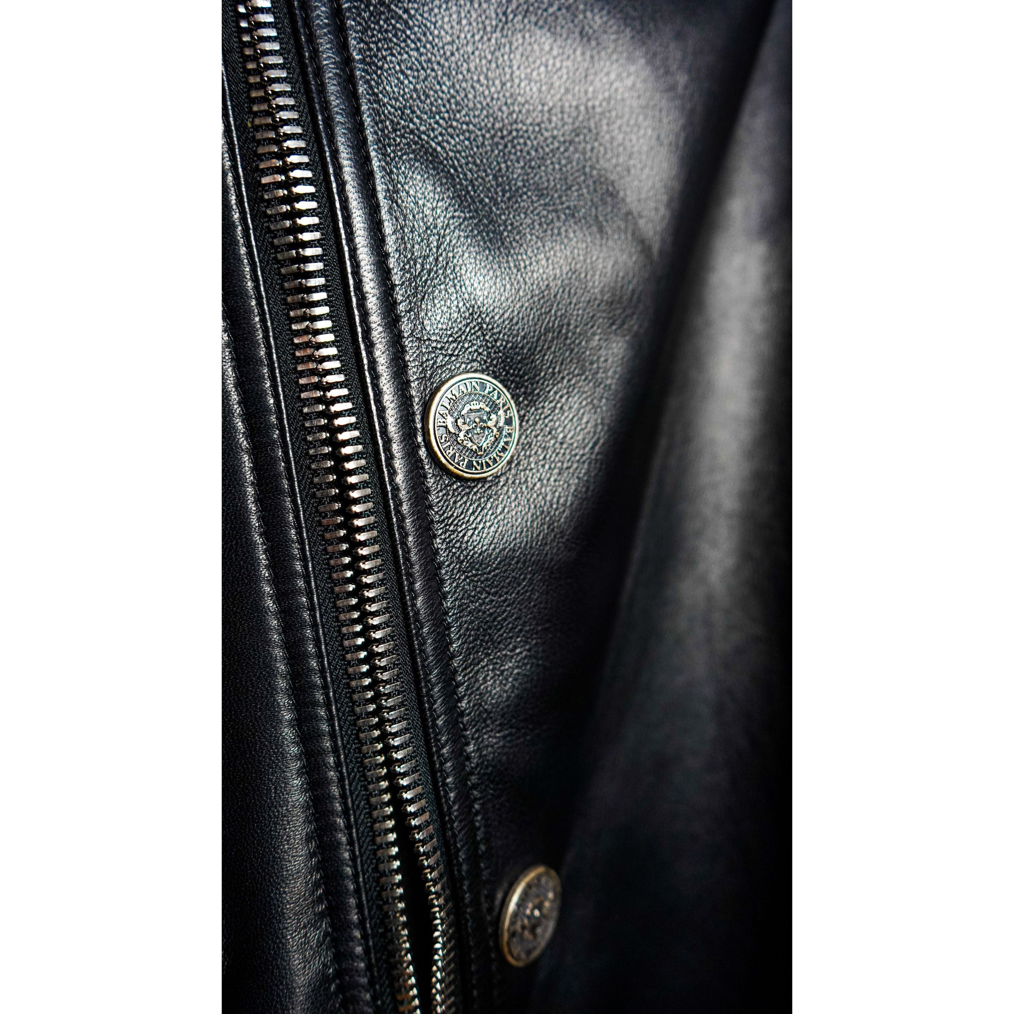 Balmain BALMAIN Calfskin biker jacket Size M / US 6-8 / IT 42-44 - 5 Thumbnail