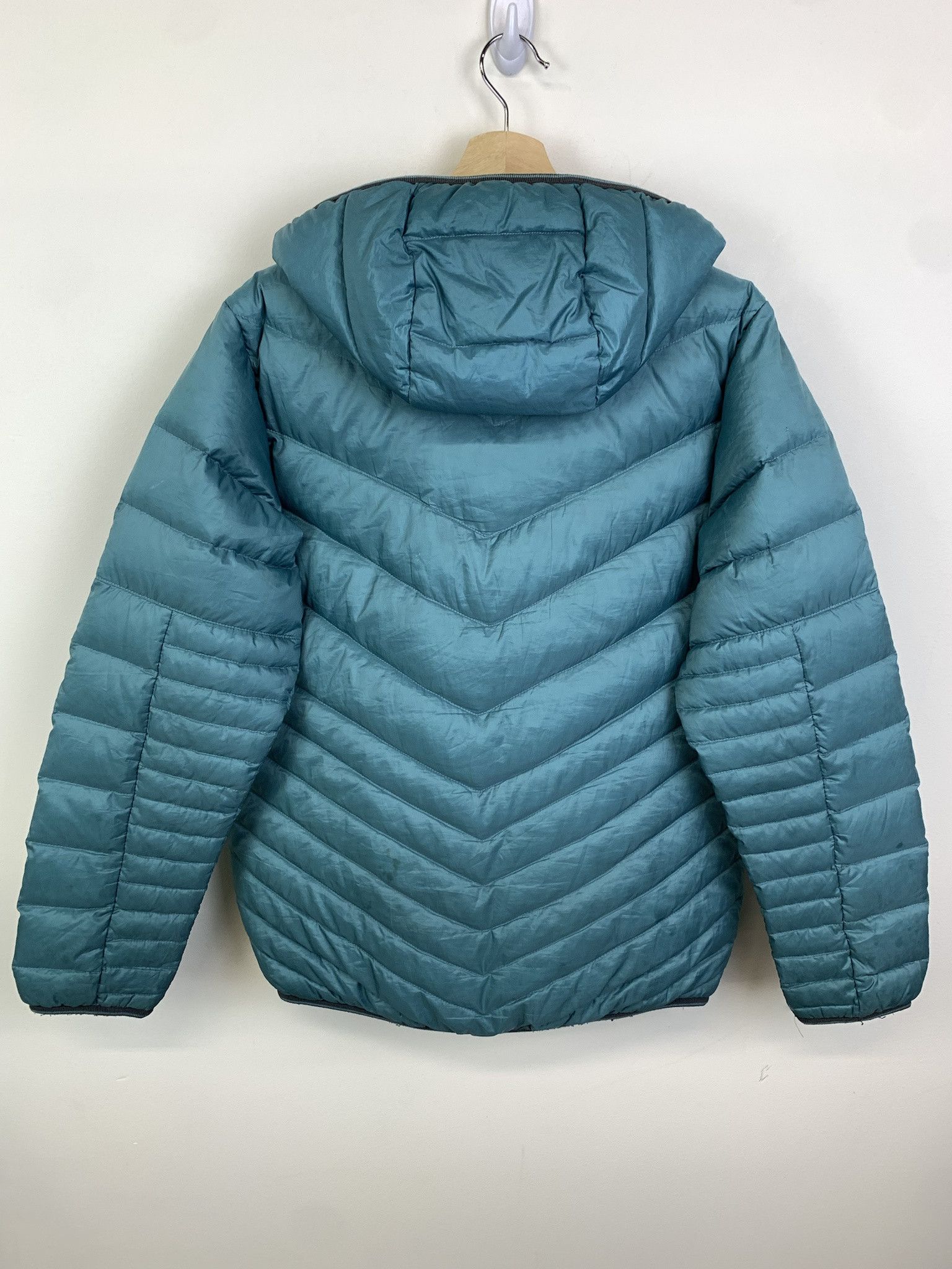 Nike × Vintage Nike Tech Jacket Teal Puffer Full Zip Nike Tech Coat Size L Size US L / EU 52-54 / 3 - 4 Thumbnail