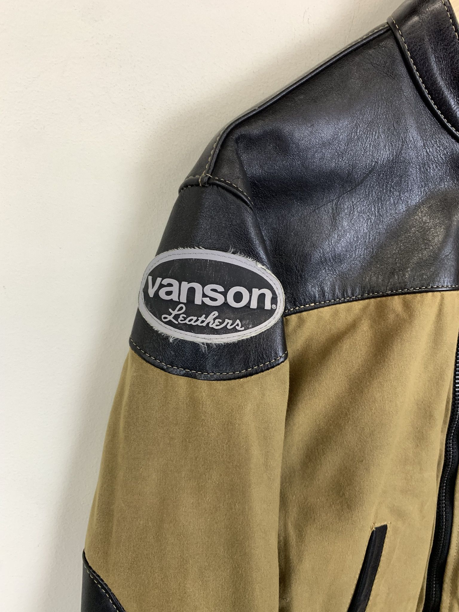 Vintage Vintage Vanson Leathers Biker Jacket 1990s Leather canvas Zip Up Motorcycle Jacket Size XS Size US XS / EU 42 / 0 - 2 Thumbnail