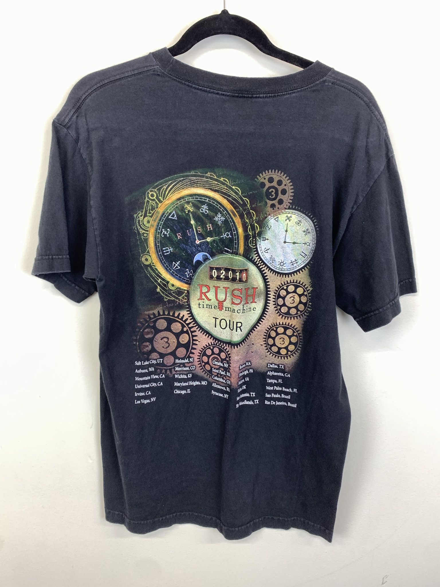 Vintage Vintage Rush tour Tee 2010 Time Machine Ruch Band Tee Size M Size US M / EU 48-50 / 2 - 3 Thumbnail