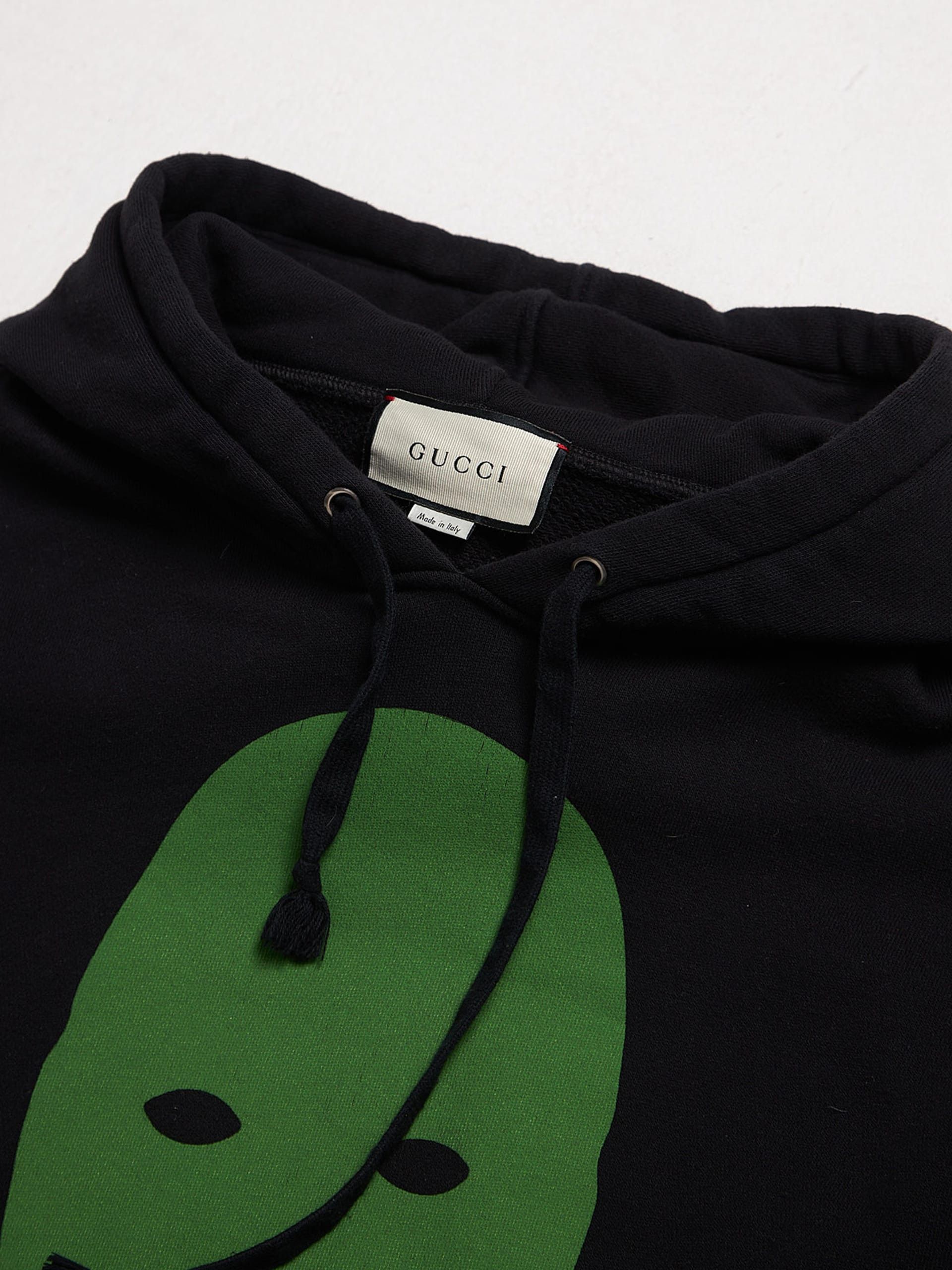 Gucci Black Logo Printed Cotton Hoodie Size US XXL / EU 58 / 5 - 3 Thumbnail