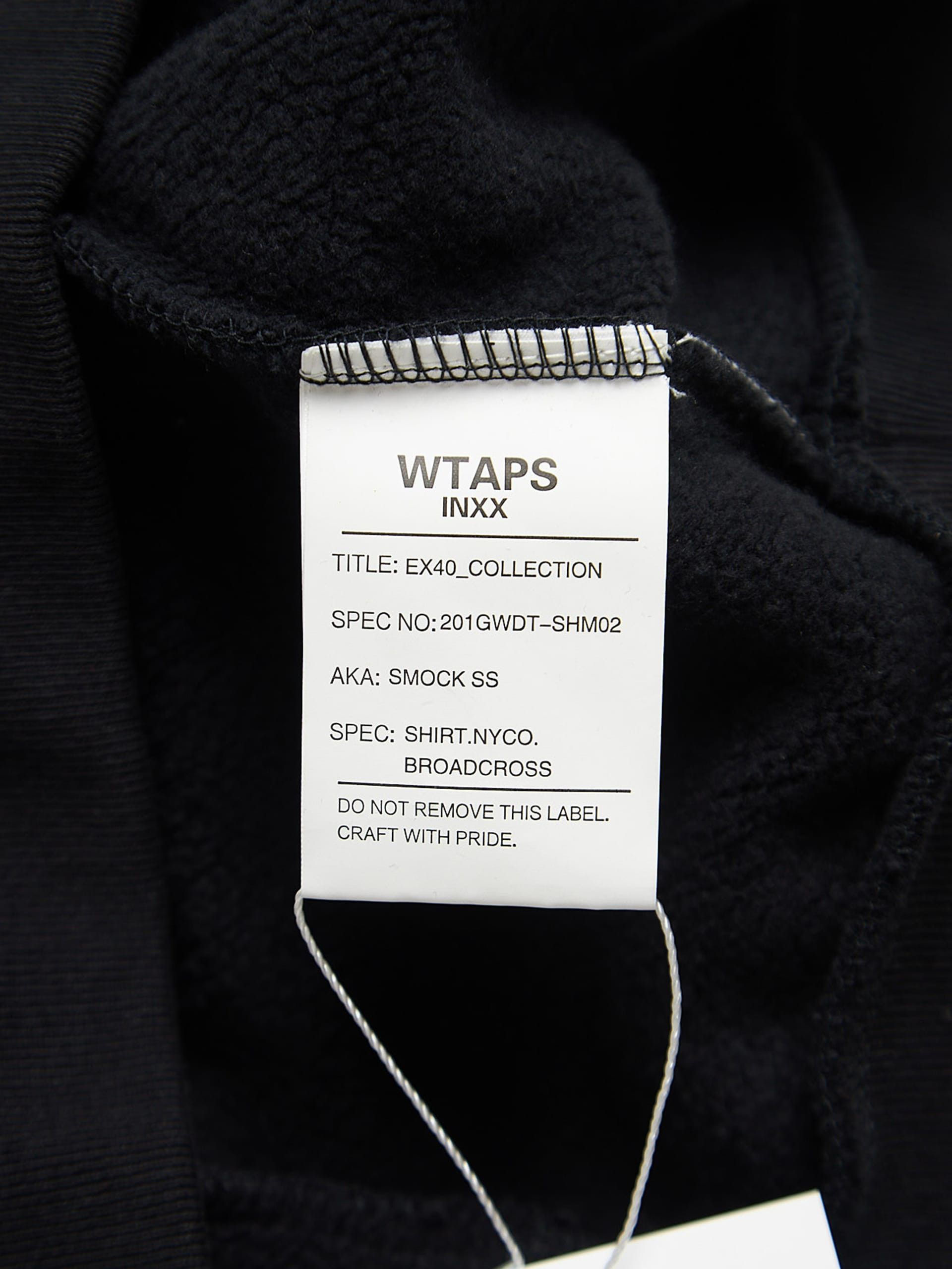 Black Back Logo Printed Cotton Hoodie