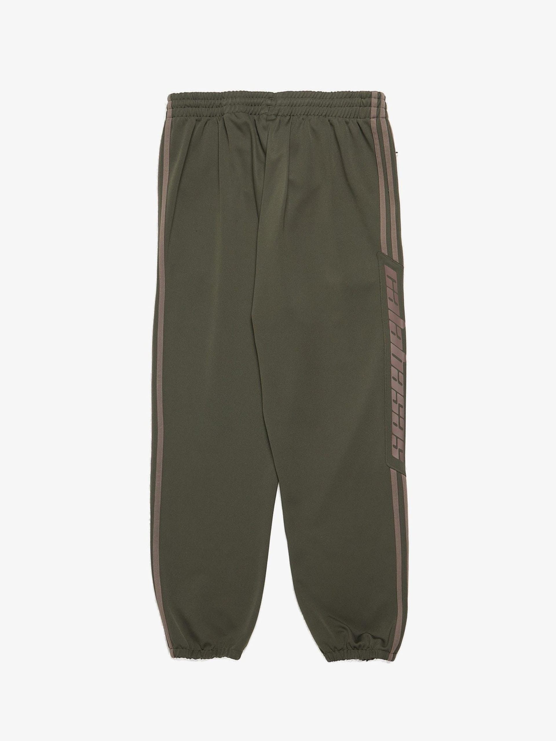 Adidas Khaki Calabasas Logo Printed Side Striped Polyester Pants Size US 36 / EU 52 - 2 Thumbnail