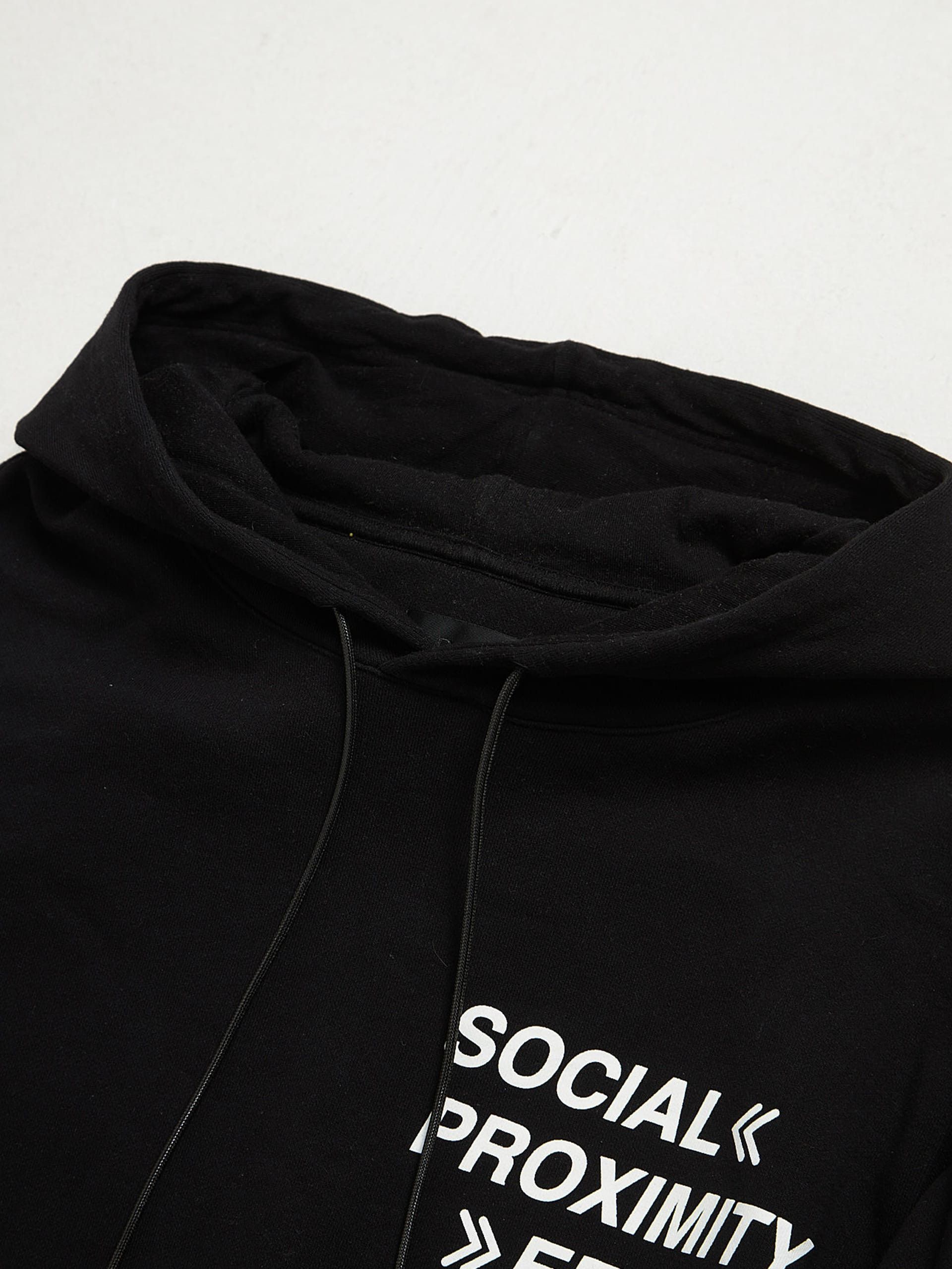 Rta Black Pattern Printed Cotton Hoodie Size US L / EU 52-54 / 3 - 3 Thumbnail