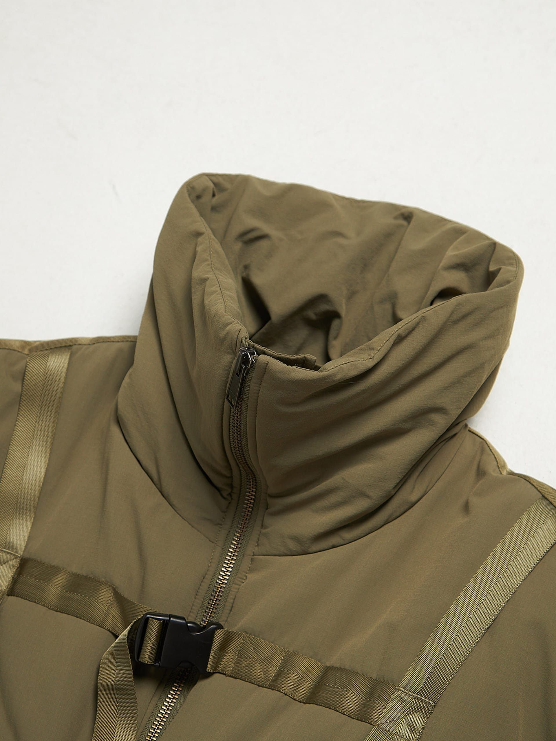A. A. Spectrum Khaki Clasps Zipped Nylon Downjacket Size US S / EU 44-46 / 1 - 3 Thumbnail