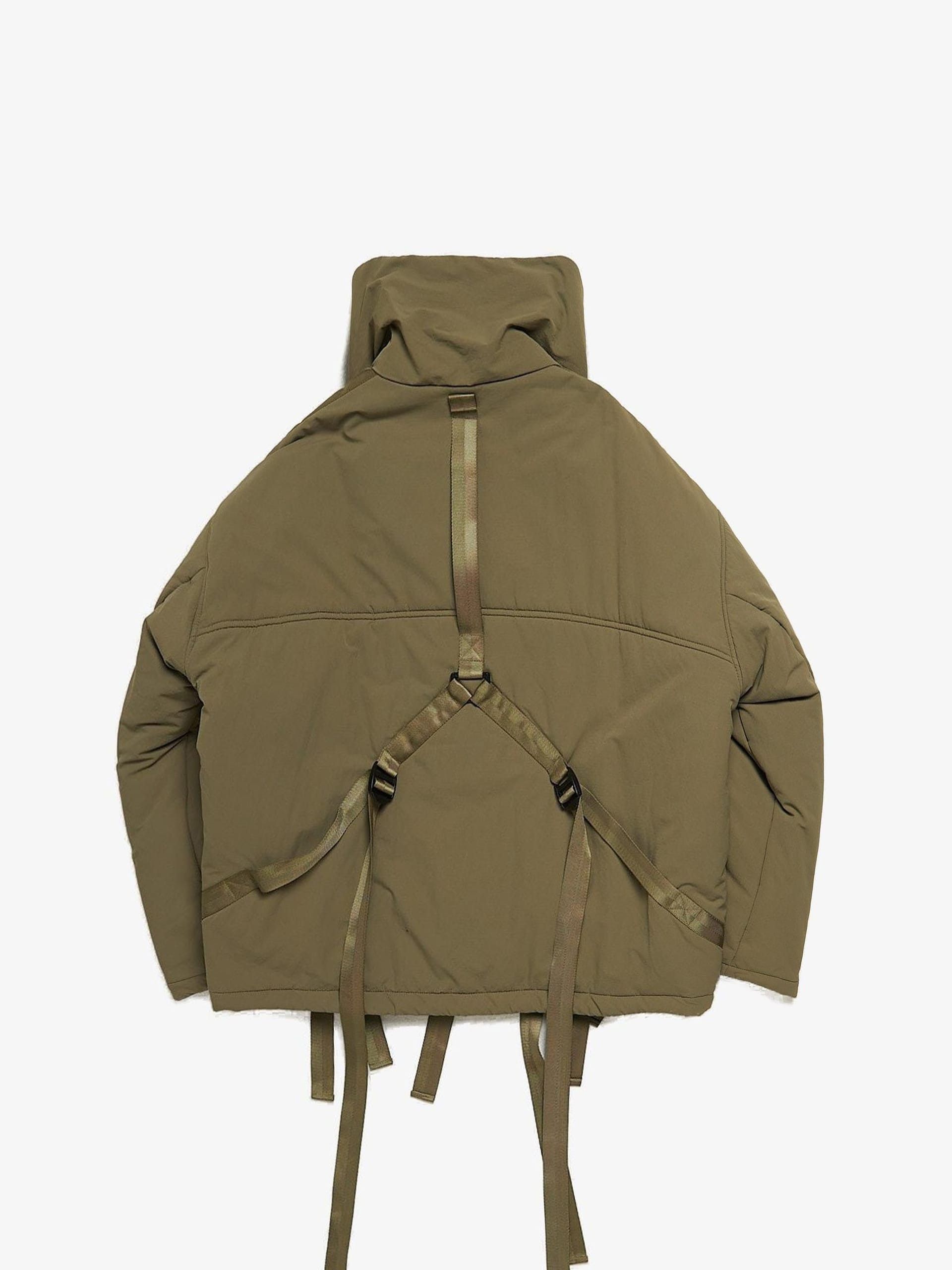 A. A. Spectrum Khaki Clasps Zipped Nylon Downjacket Size US S / EU 44-46 / 1 - 2 Thumbnail
