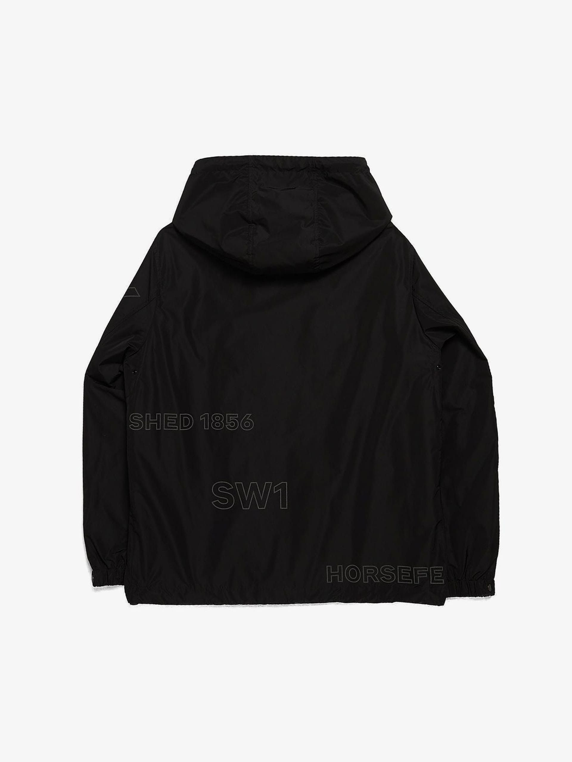 Burberry Black Zipped Logo Printed Polyamide Light Jacket Size US XL / EU 56 / 4 - 2 Thumbnail