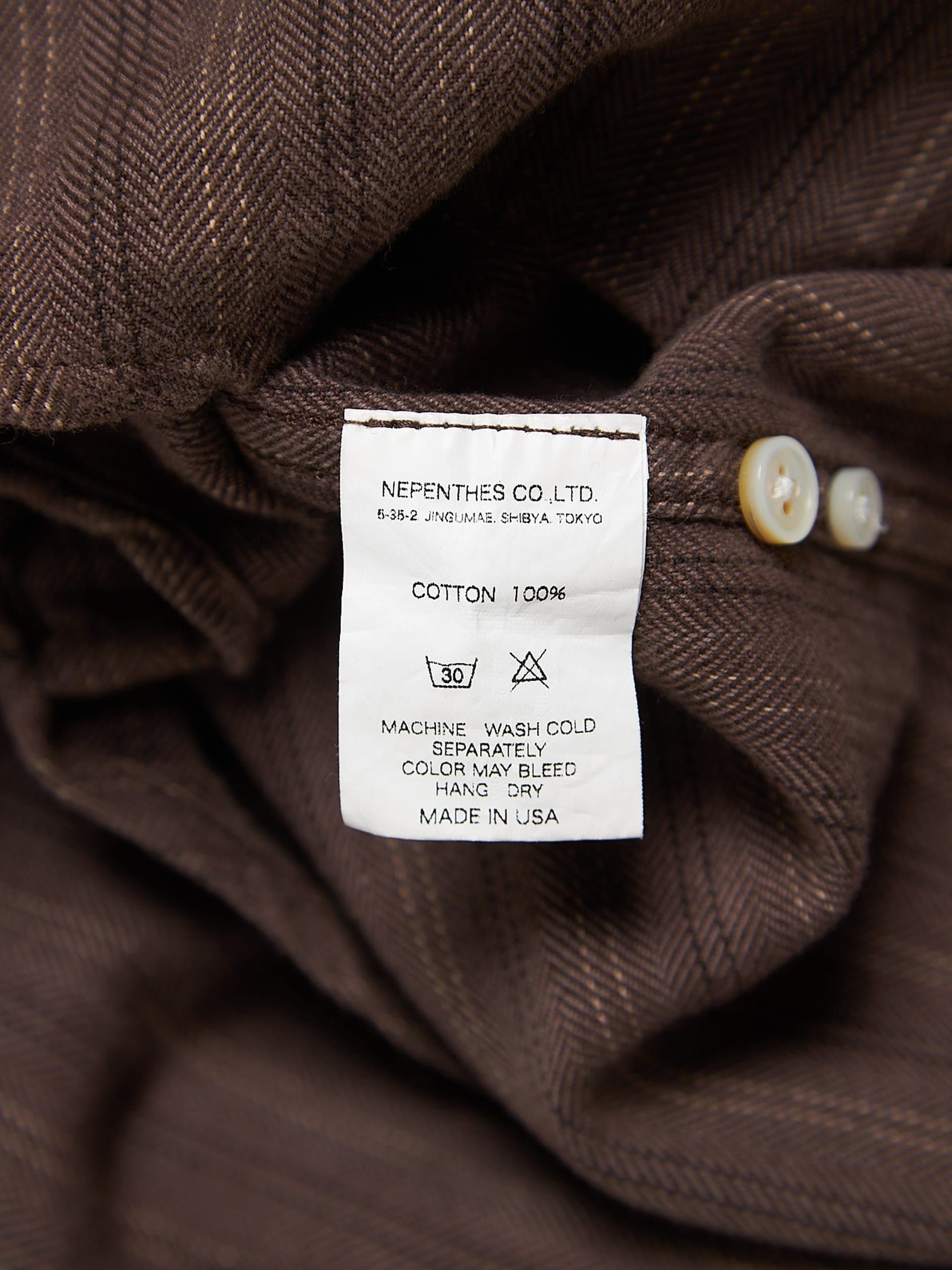 Engineered Garments Light Brown Striped Buttoned Coton Shirt Size US XL / EU 56 / 4 - 4 Thumbnail