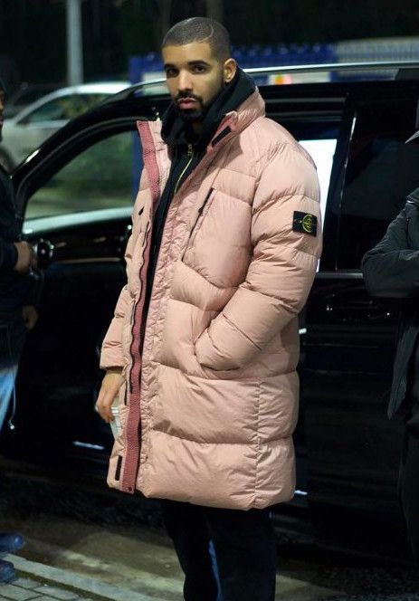 Drake pink stone island cheap jacket