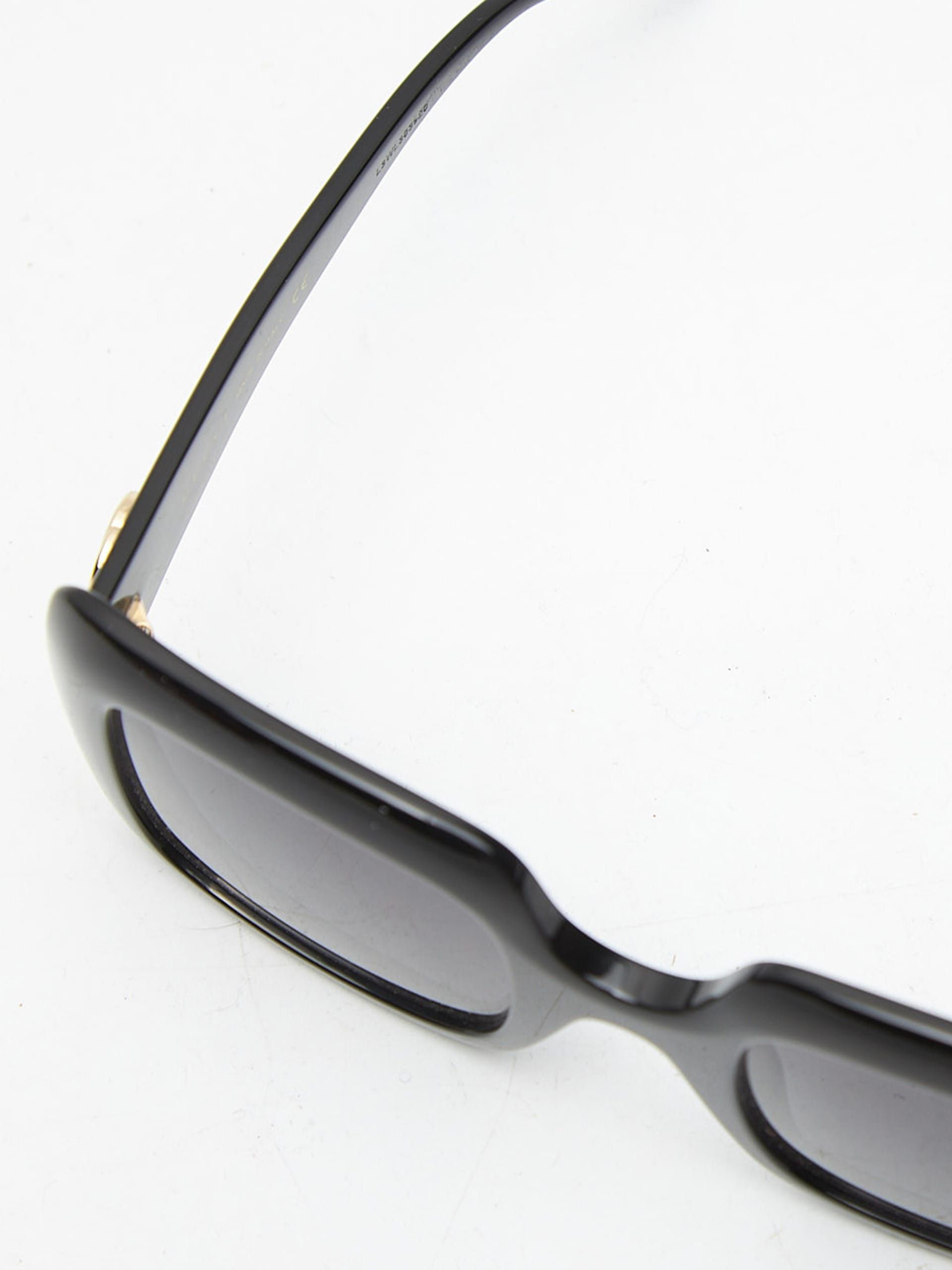 Gucci Black Logoed Sunglasses Size ONE SIZE - 7 Thumbnail