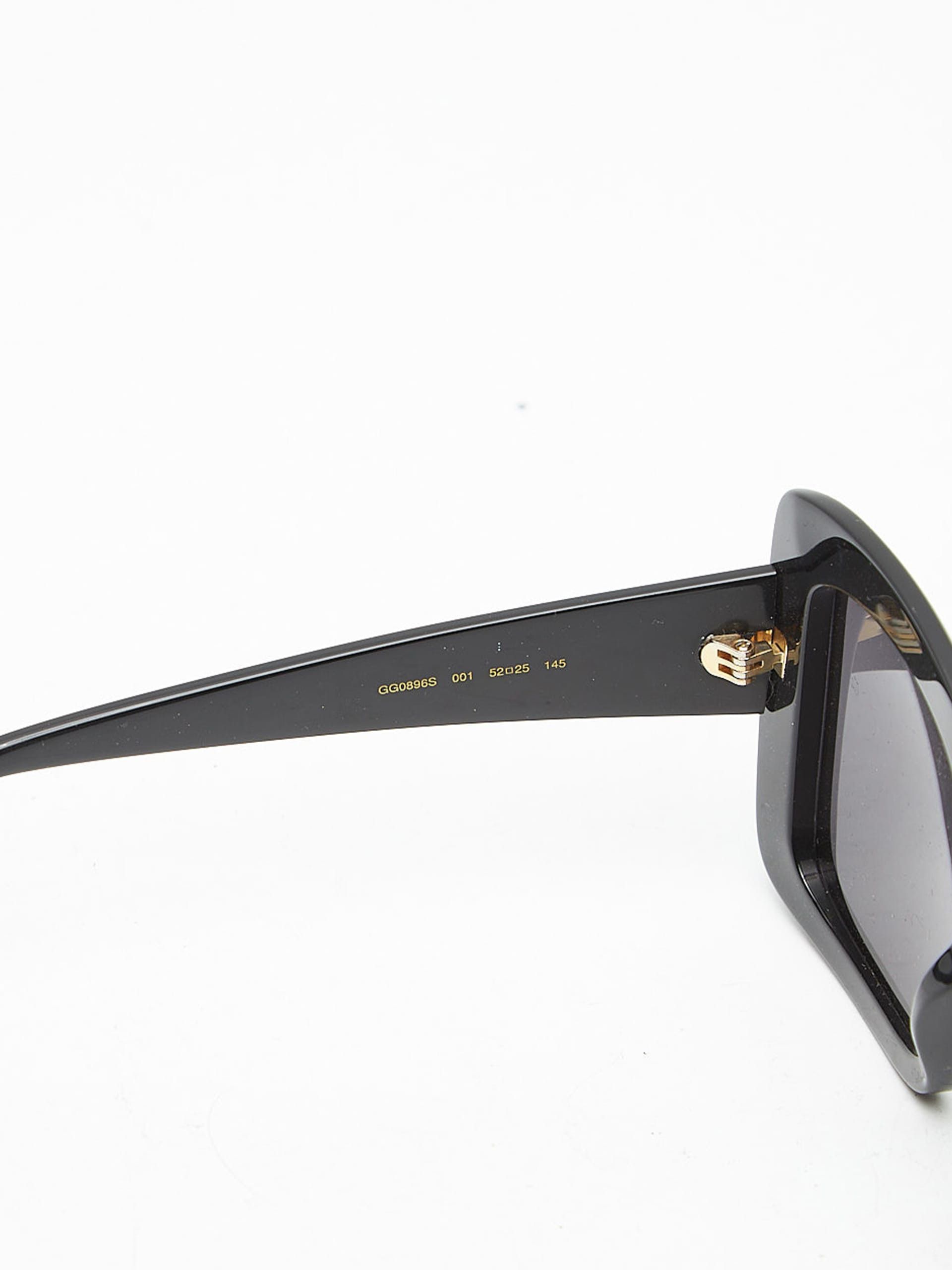 Gucci Black Logoed Sunglasses Size ONE SIZE - 8 Thumbnail