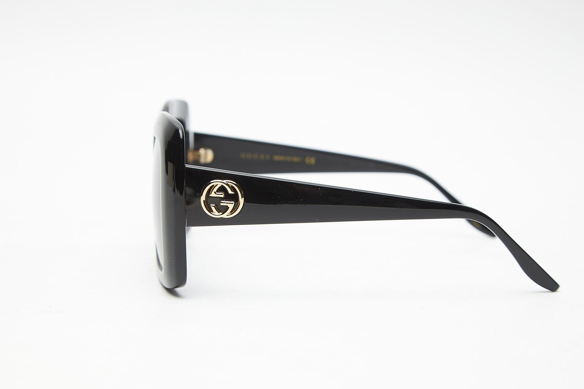 Gucci Black Logoed Sunglasses Size ONE SIZE - 6 Thumbnail