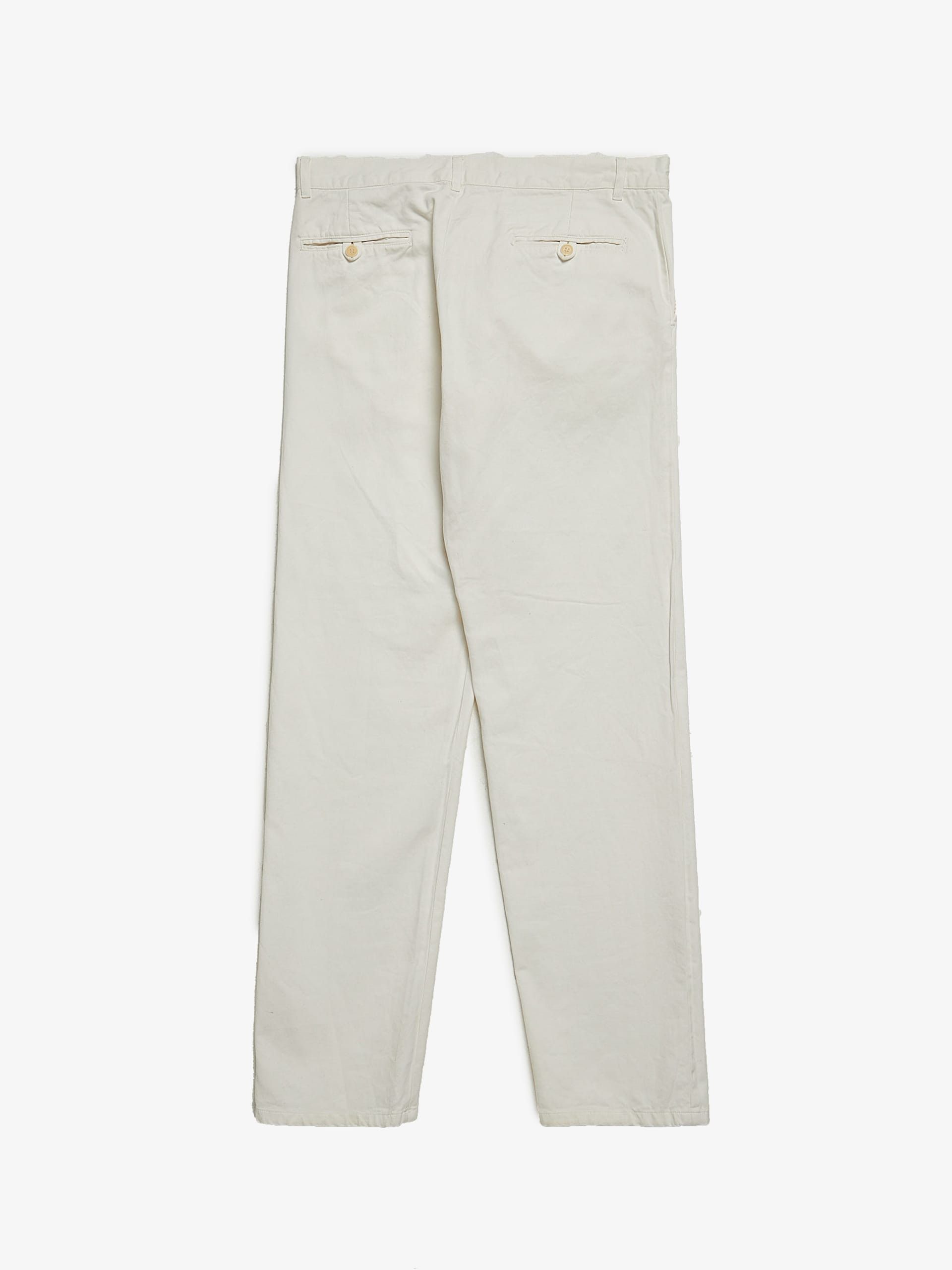 Helmut Lang White Buttoned Cotton Jeans Size US 33 - 2 Thumbnail