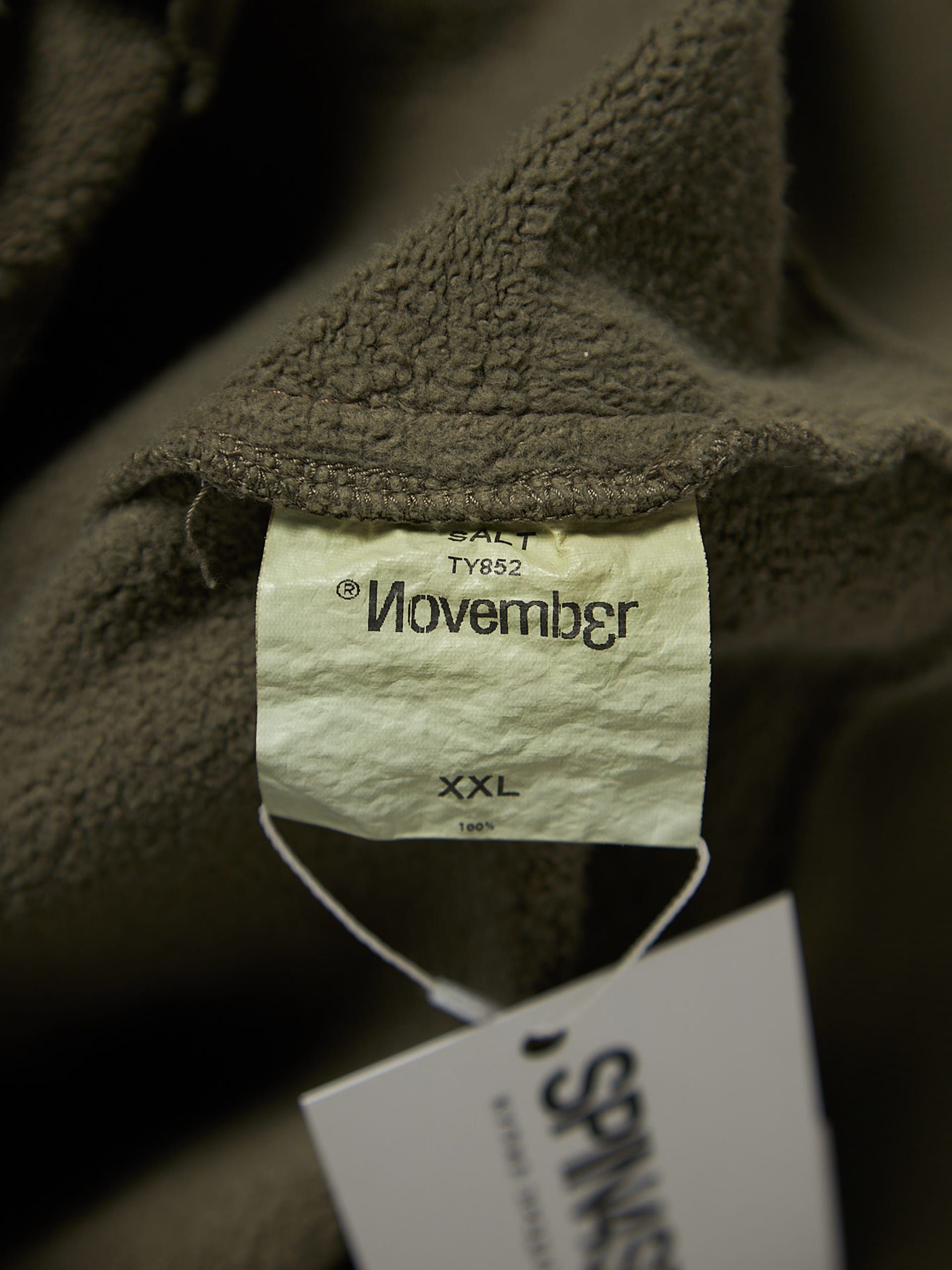 November Khaki Basic Zipped Cotton Hoodie Size US XXL / EU 58 / 5 - 4 Thumbnail